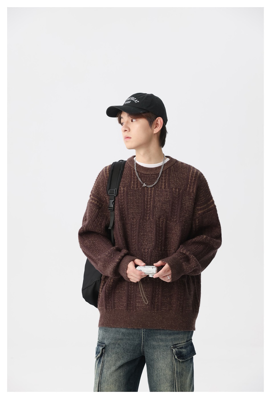 12M28 日系拼接感條紋針織毛衣 三色