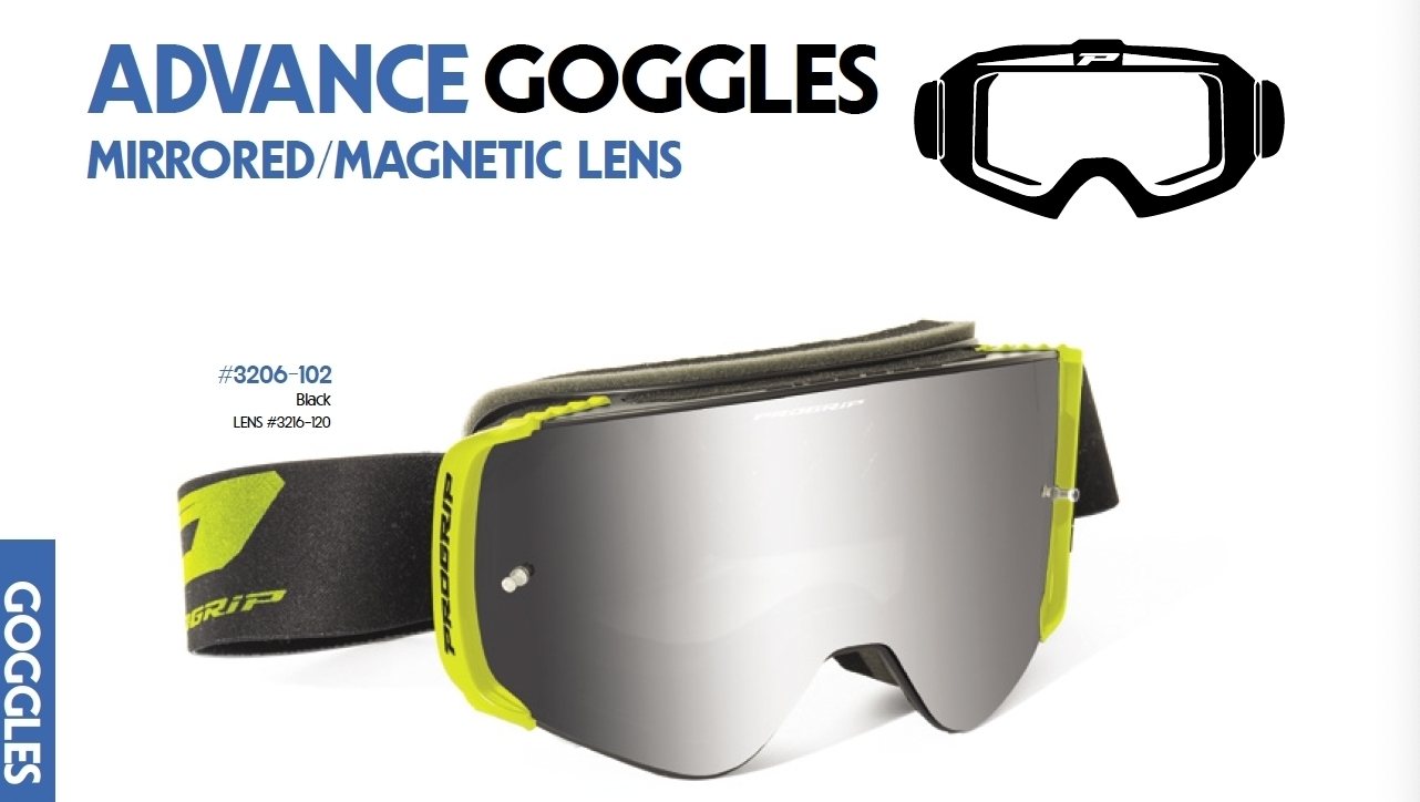 PROGRIP ADV GOGGLES #3206-102 Black 黑 磁吸鏡片 多層膜電銀片 越野風鏡 風鏡 眼鏡用