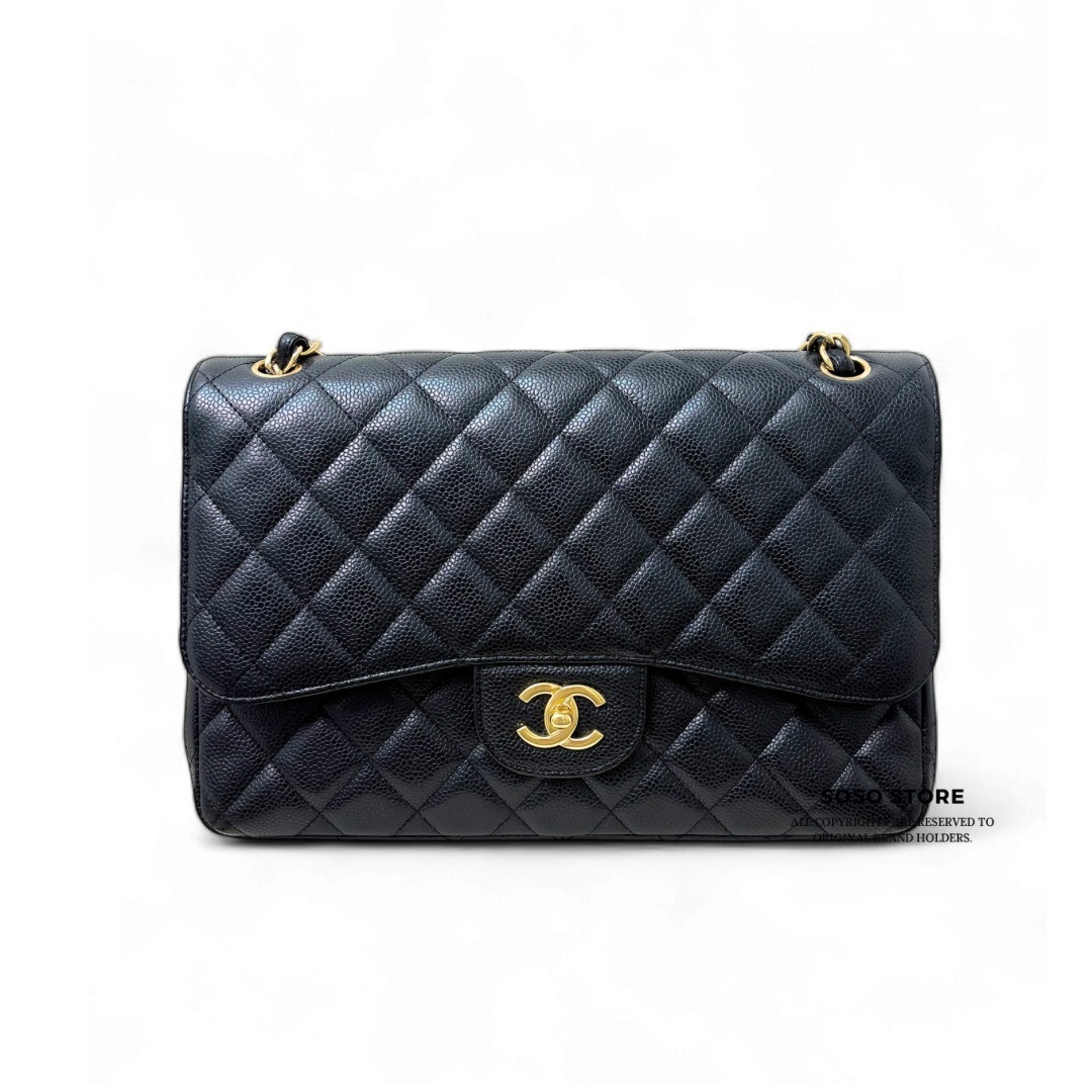 Chanel Classic Flap Jumbo Bag - Black / Ghw