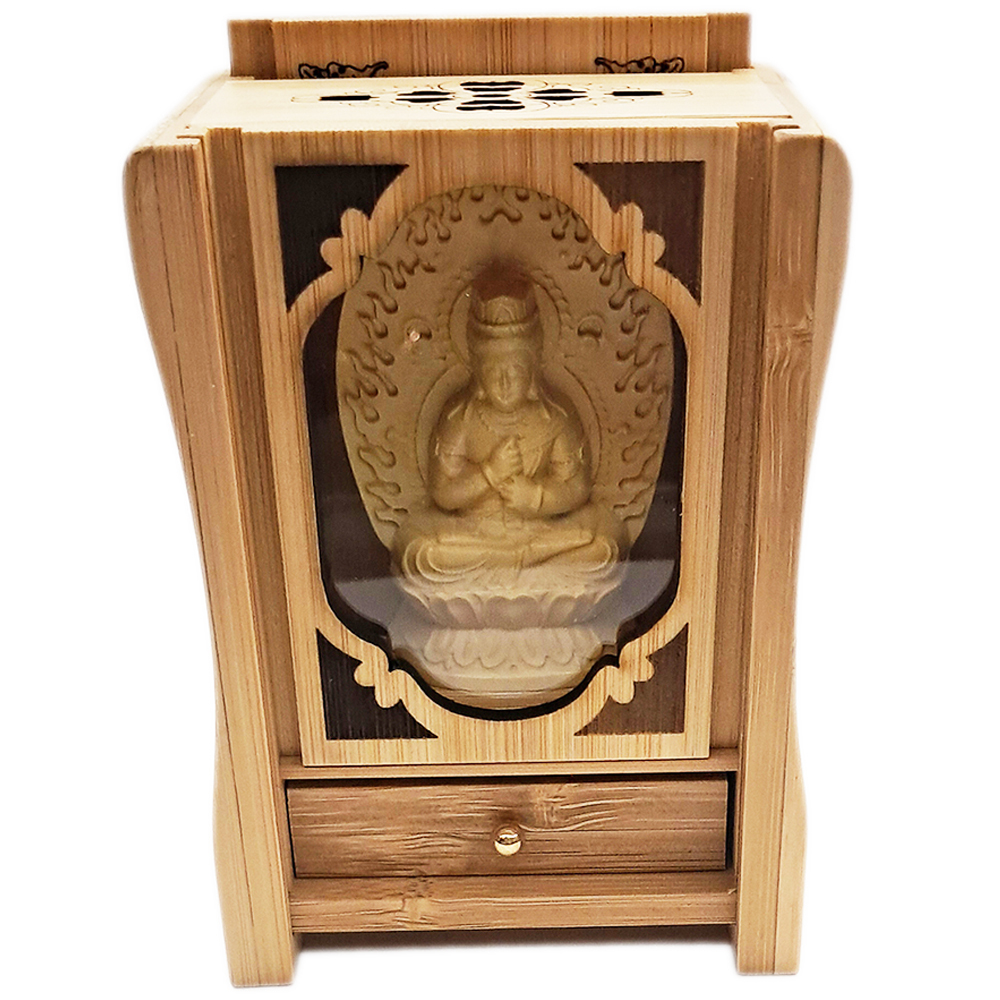 大日如來 竹製佛龕 小佛堂 11 公分【十方】153986