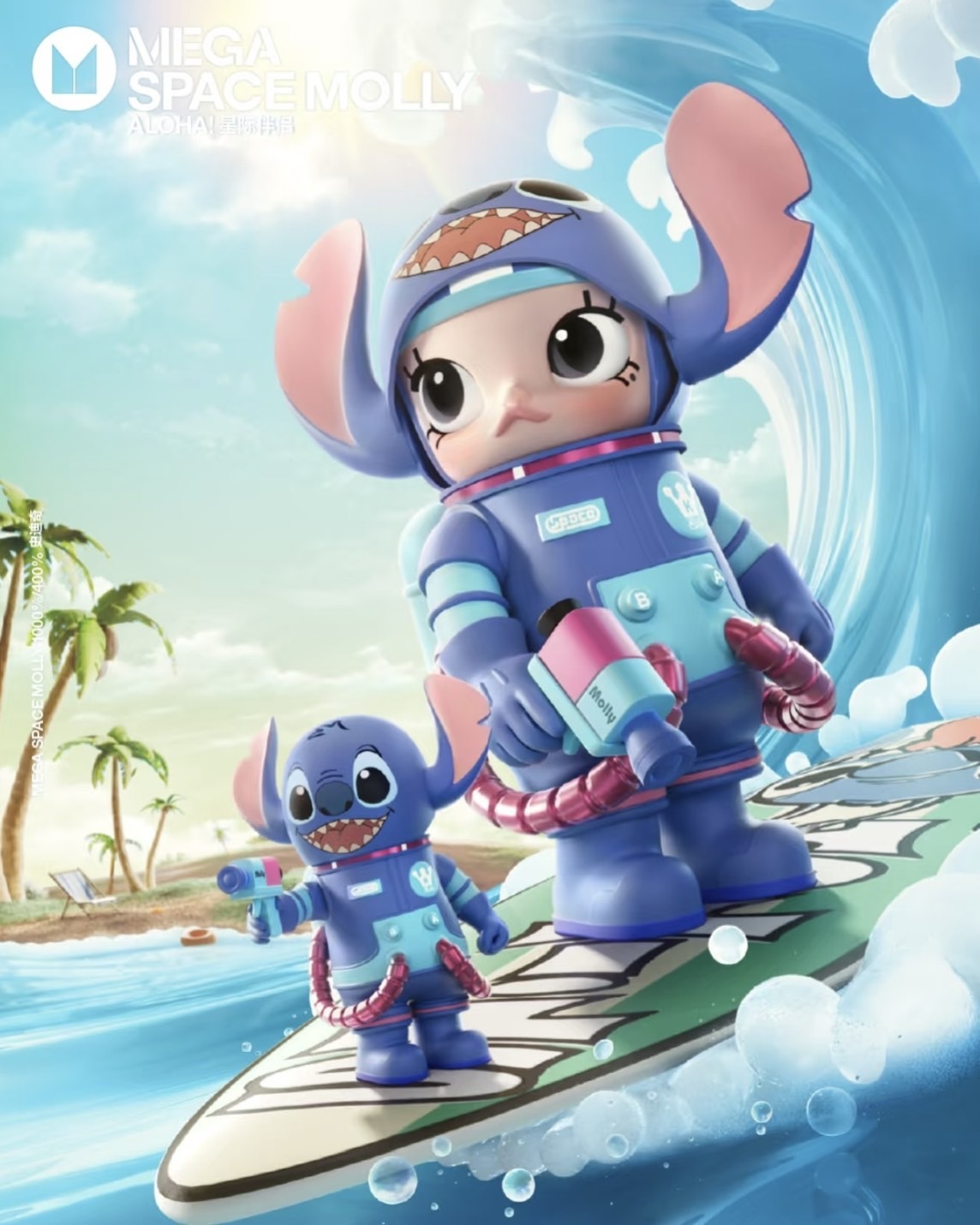 <官方正版授權>POPMART MEGA SPACE MOLLY 史迪奇 迪士尼 400% 1000%