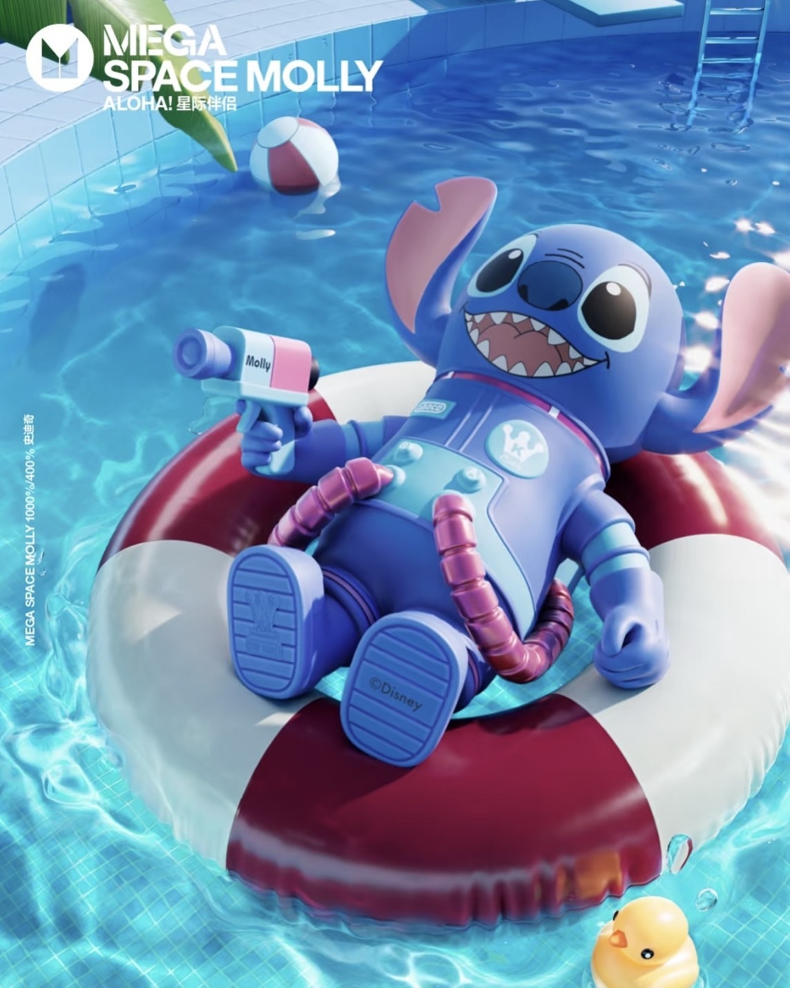 <官方正版授權>POPMART MEGA SPACE MOLLY 史迪奇 迪士尼 400% 1000%