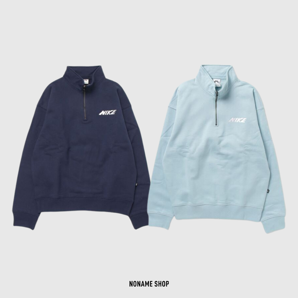 NIKE 字母 LOGO 半開襟 長袖 兩色 (男款)