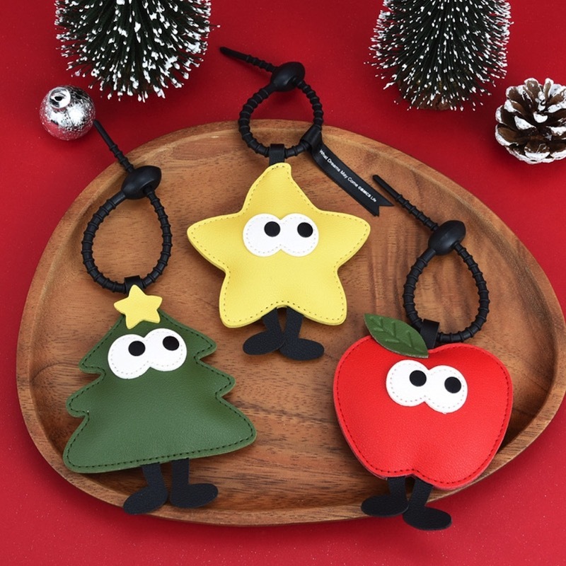 《12070》聖誕系列可愛皮革款吊飾