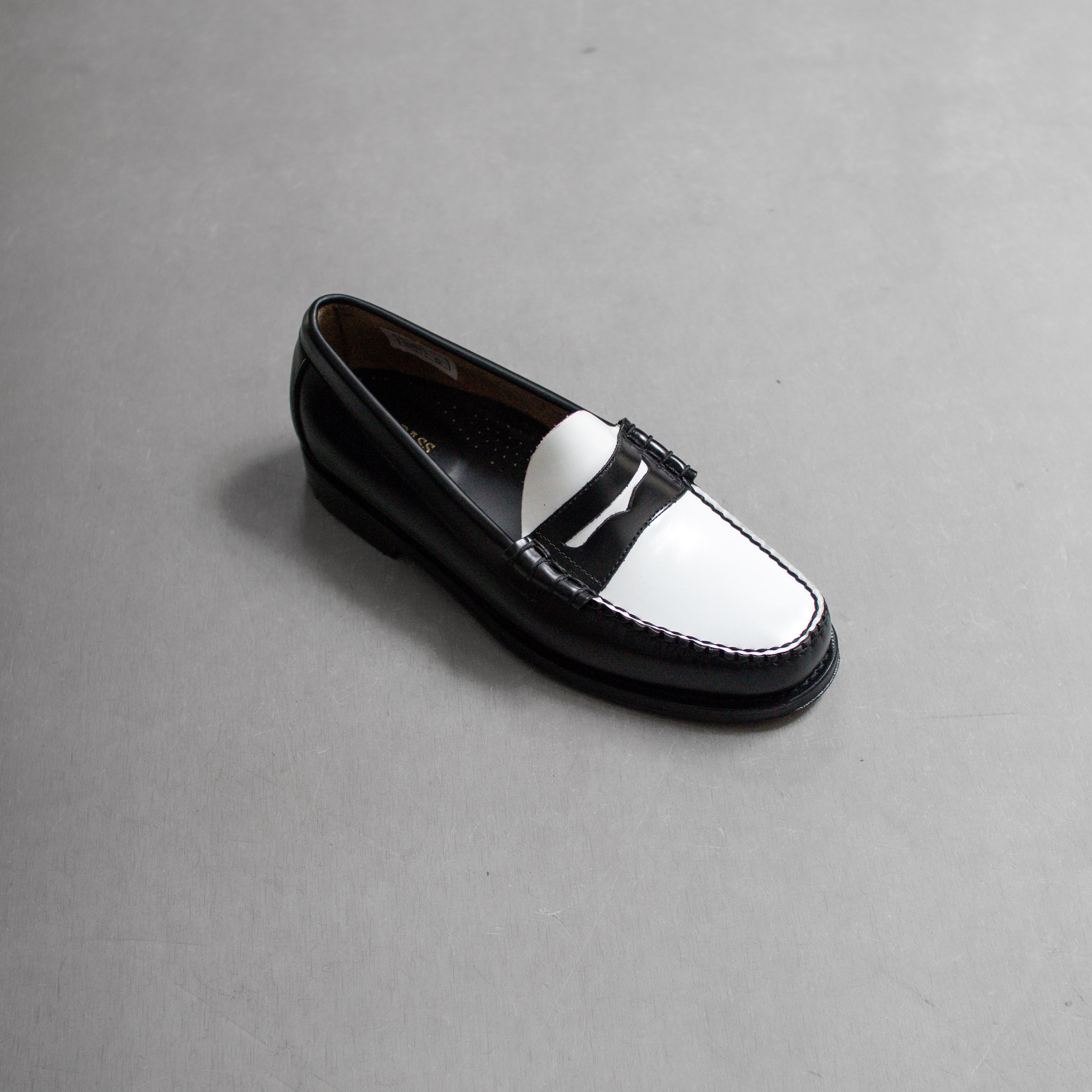 MENS G.H.BASS WEEJUN PENNY LOAFER B/W 便士 樂福鞋 皮底 男鞋