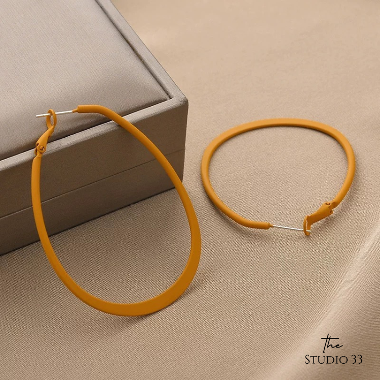 復古風橢圓金屬耳環(特價)