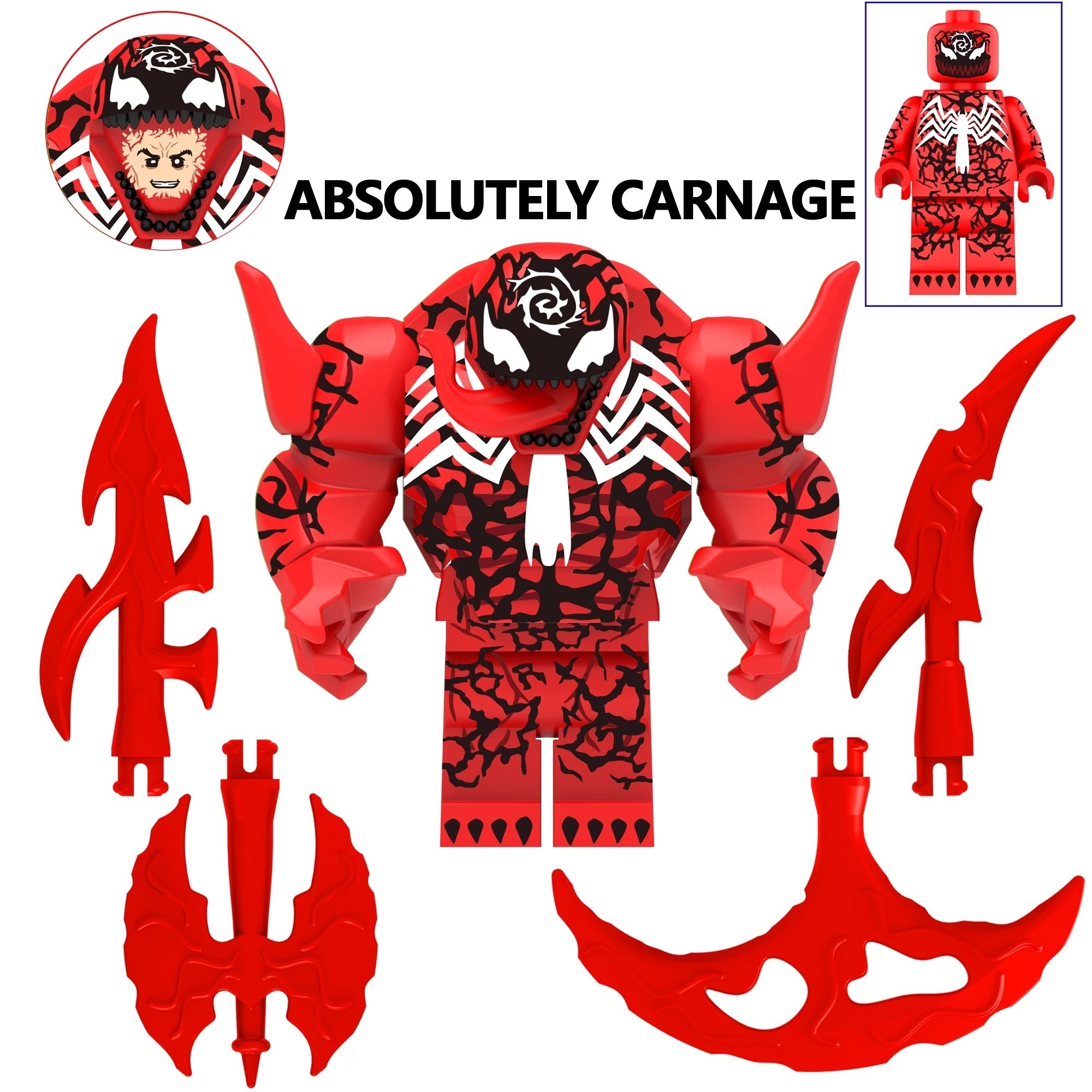 Venom Absolutely Carnage Minifigures Minifigs fit Lego AF330