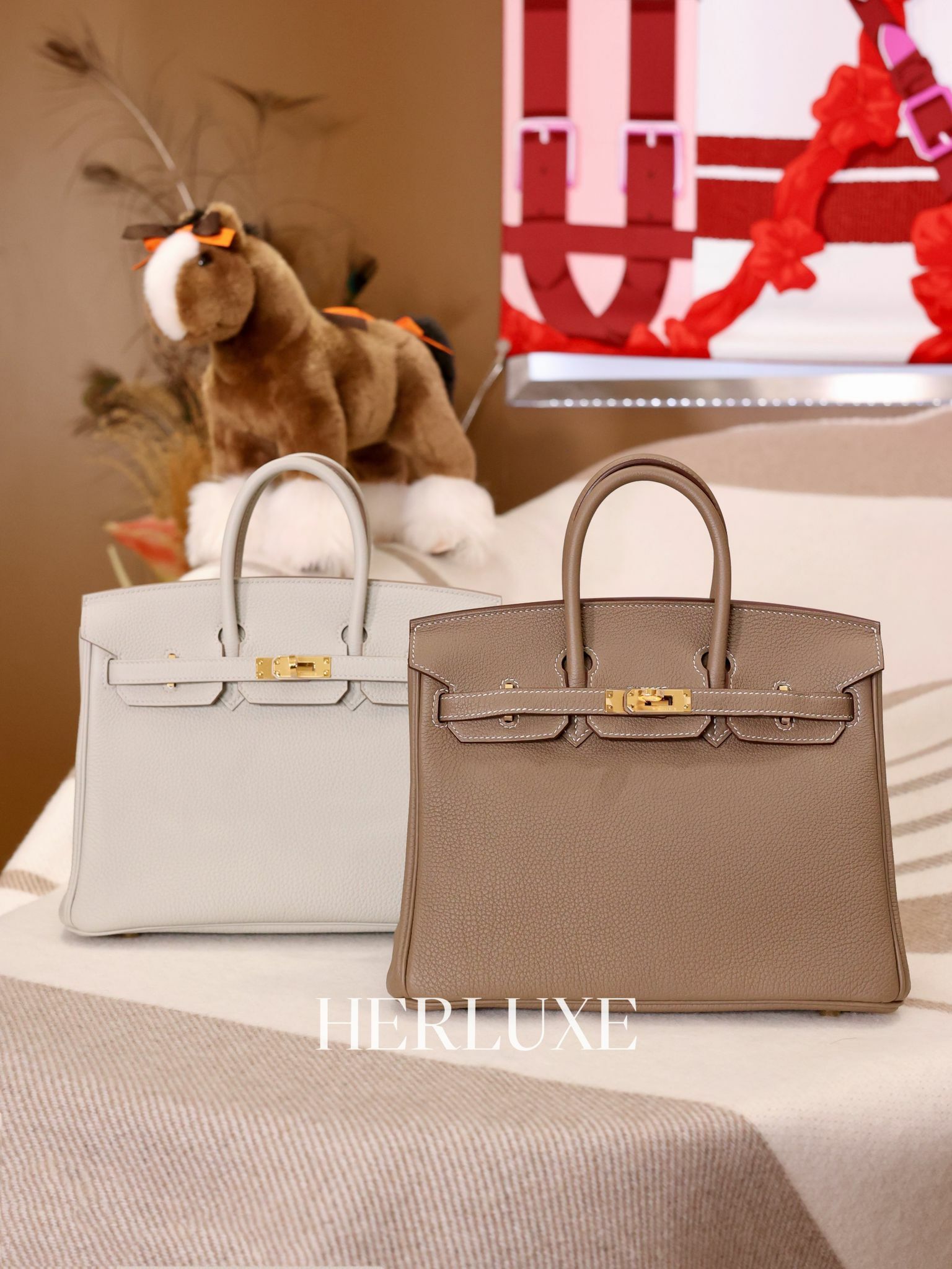 Birkin 25 80 gris perle cc togo W