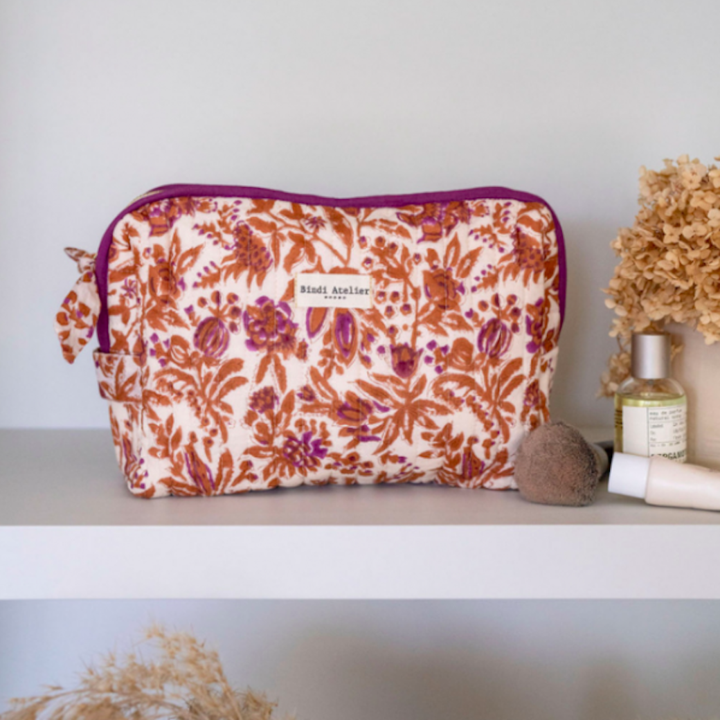 卡莉卡宴棕混紫彩 | 大款化妝包