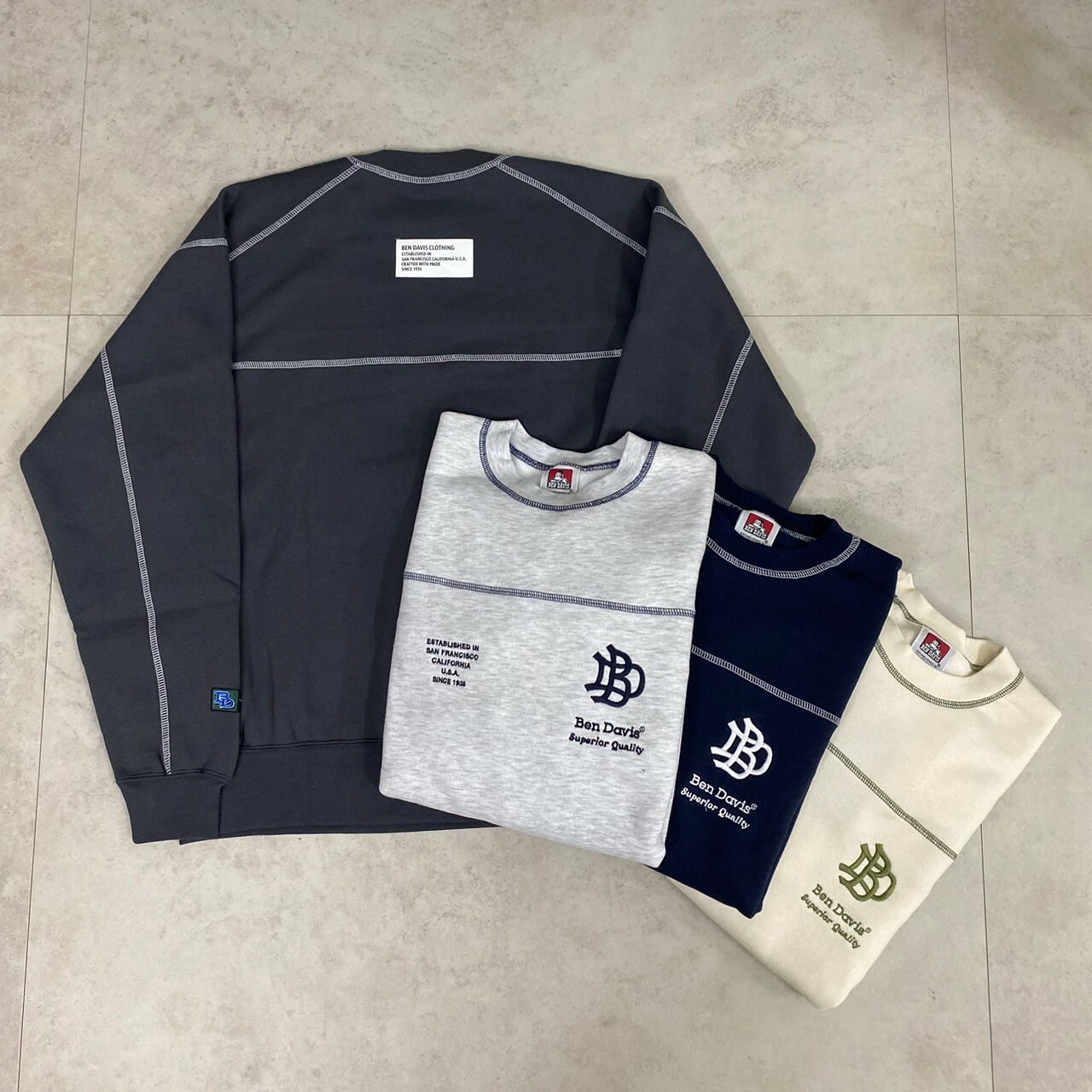 Ben davis 復古反縫線大學TEE  C–24780060