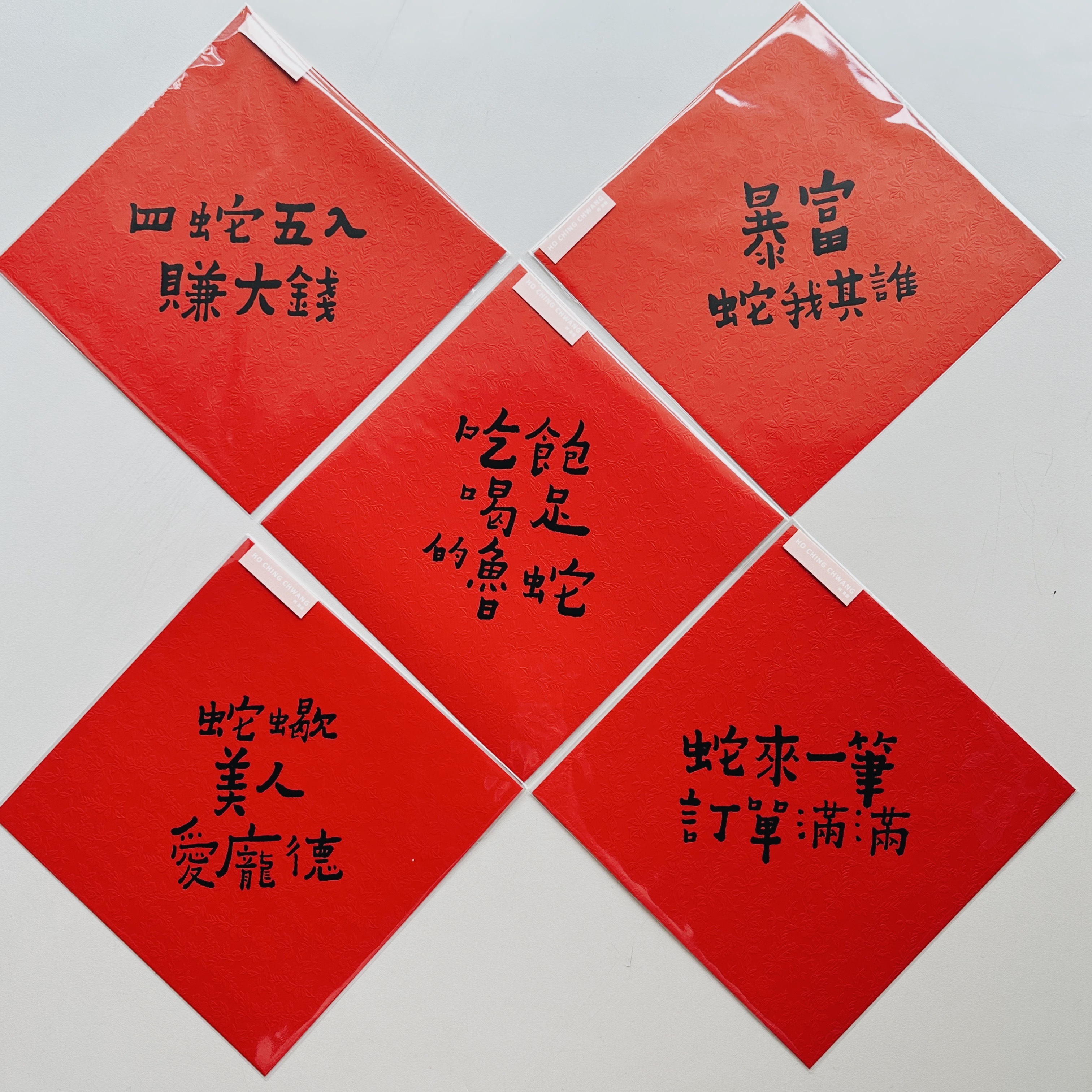 蛇年斗方春聯｜何景窗