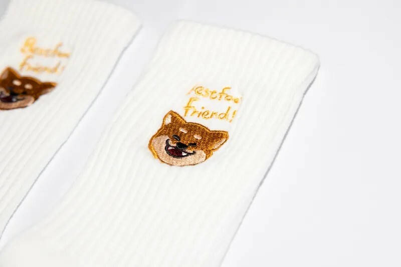 【Focus Store】現貨秒發 BFF Shiba Socks "White" 白色 柴犬logo BF23005-WH