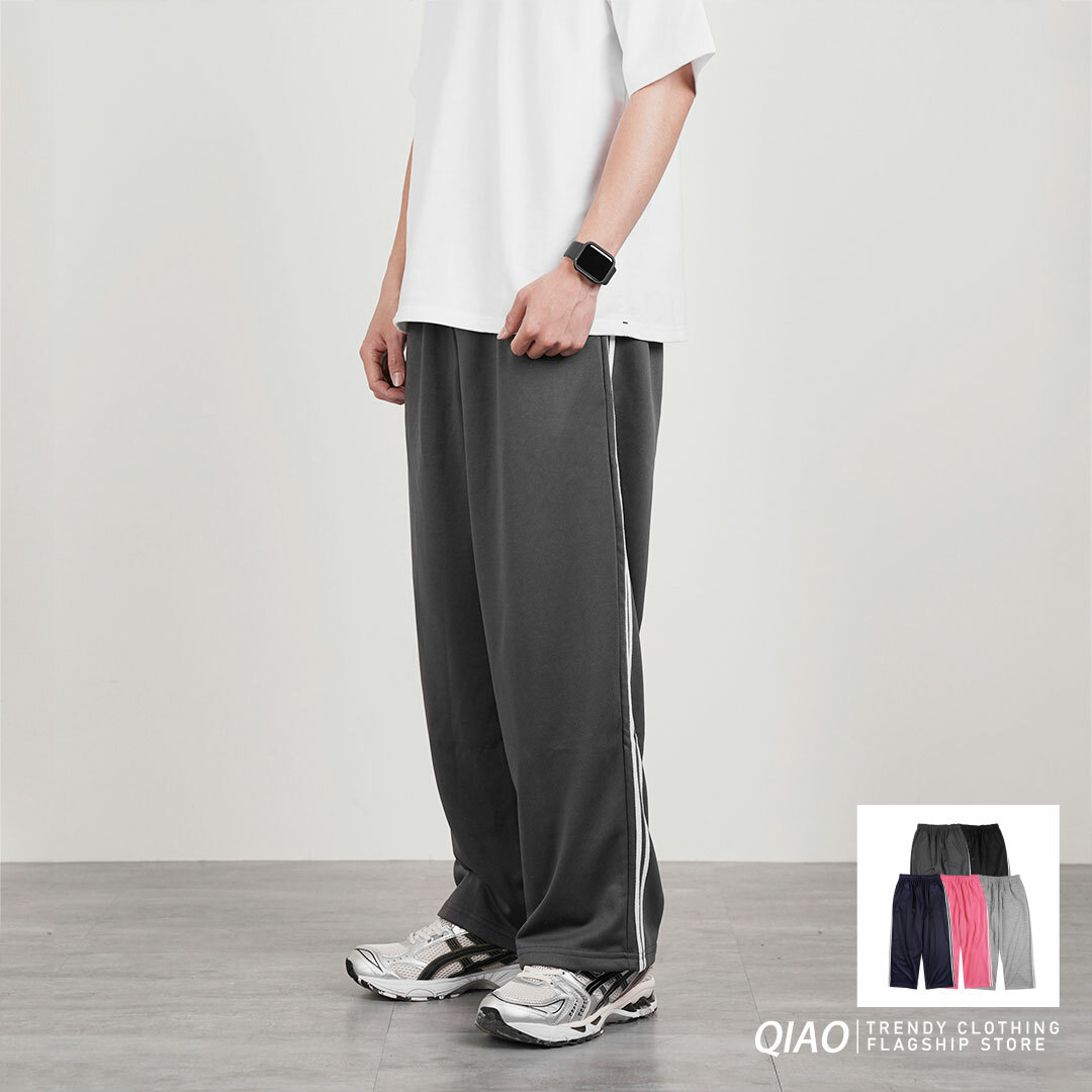 Pants 平行線 運動風棉褲