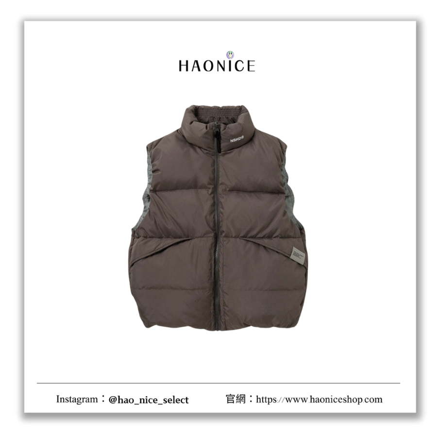 【HAO NICE】冬季必備❄️NEIGHBORHOOD 潮牌🔥字母logo羽絨背心 外套 工裝背心 超保暖