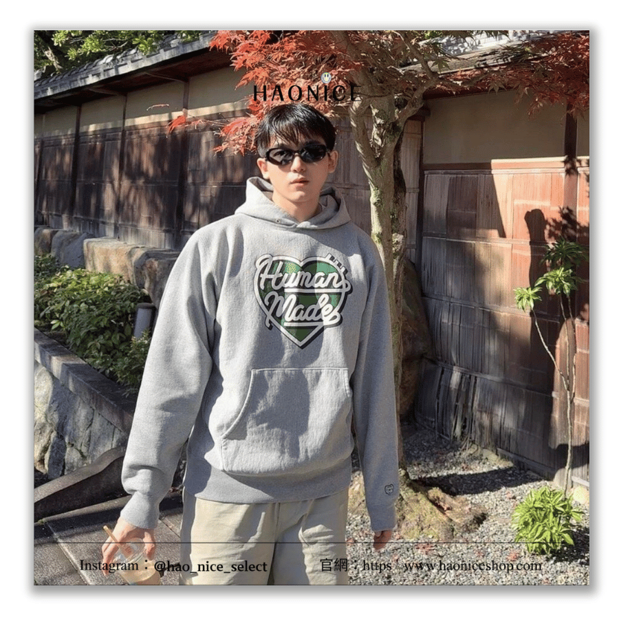 【HAO NICE】插畫大師HUMAN MADE🔥霓虹燈logo圖樣長袖 帽T 連帽衣 手繪風