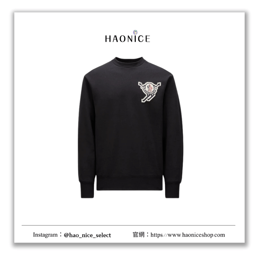 【HAO NICE】法式浪漫💕MONCLER🍁滑雪刺繡logo長袖 大學T 冬季限定