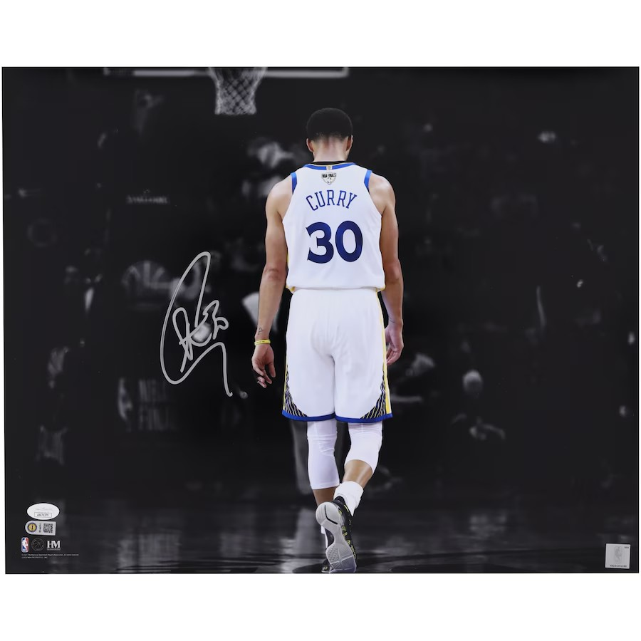 Stephen Curry Golden State Warriors Autographed 16" x 20" From Behind Photograph Signed In Silver Ink - JSA