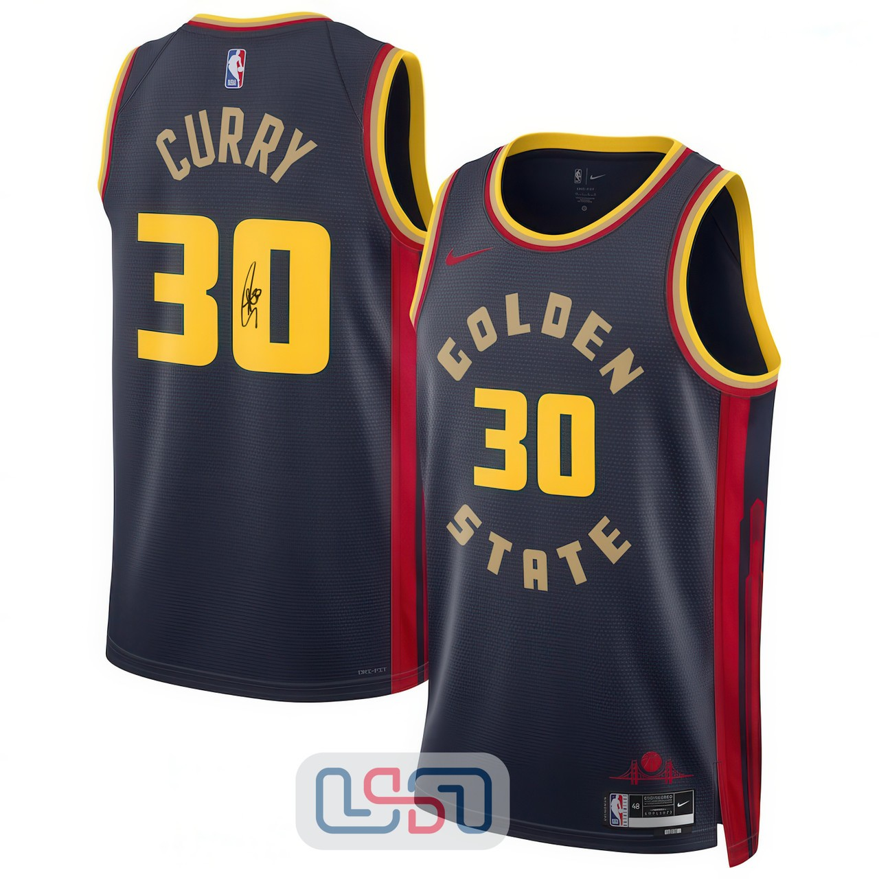 Stephen Curry Warriors Signed 2024-25 City Edition Black Swingman Jersey (PRESALE)