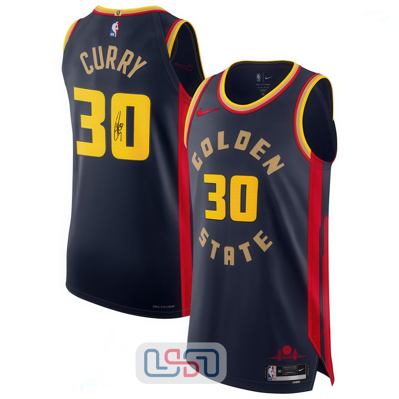 Stephen Curry Warriors Signed Nike 2024-25 City Edition Black Authentic Jersey (PRESALE)