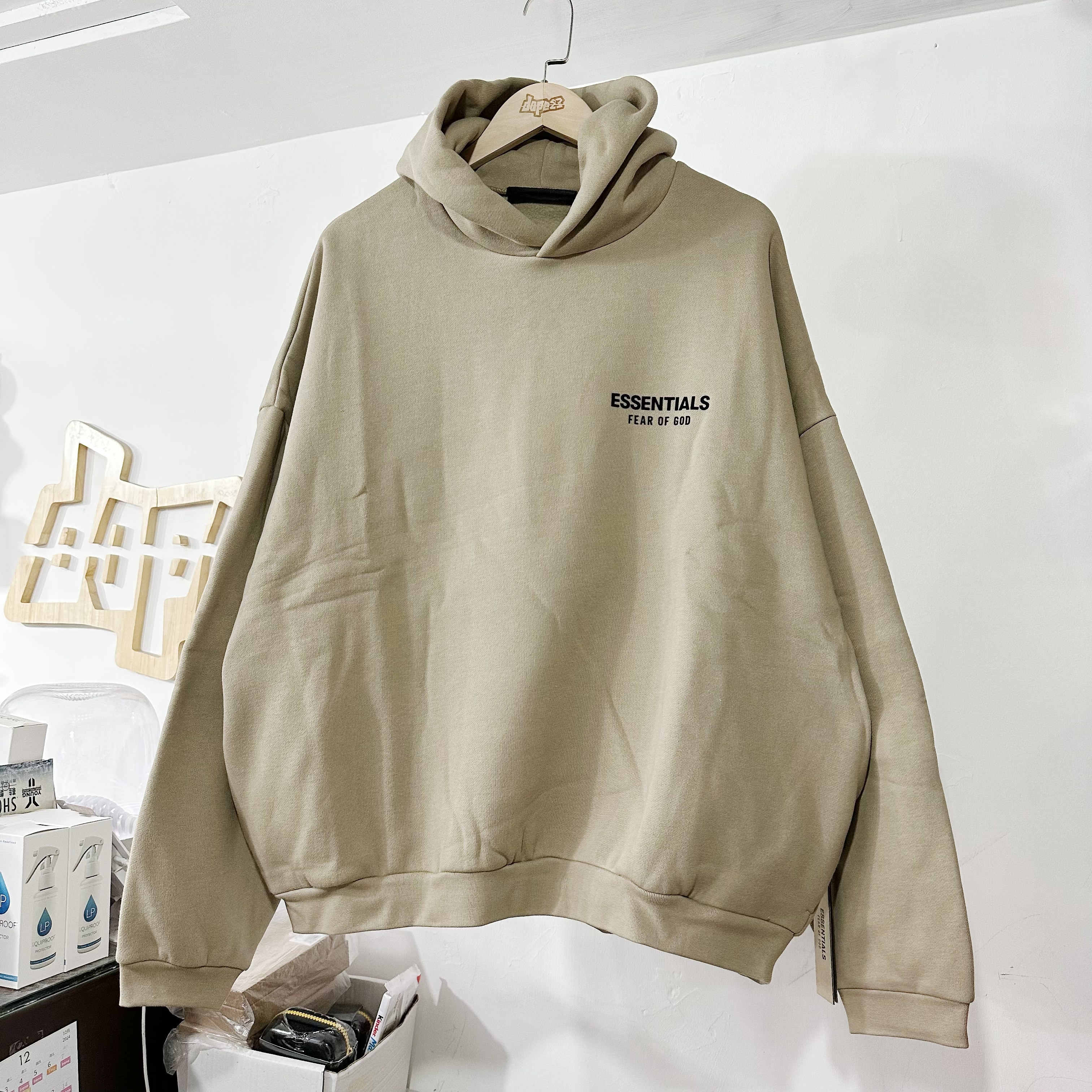 Fear of God Essentials FW24 Fleece Hoodie Desert Sand