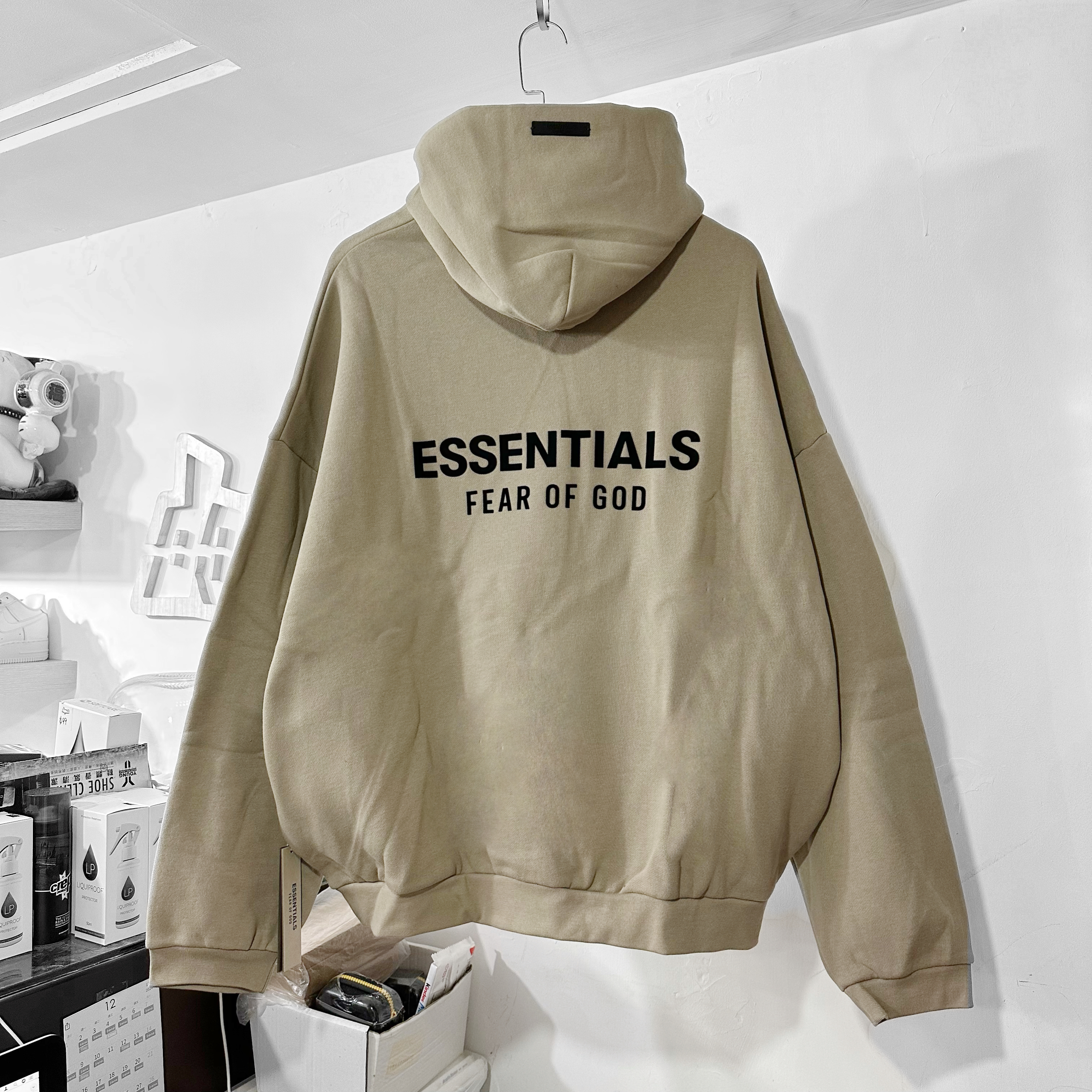 Fear of God Essentials FW24 Fleece Hoodie Desert Sand