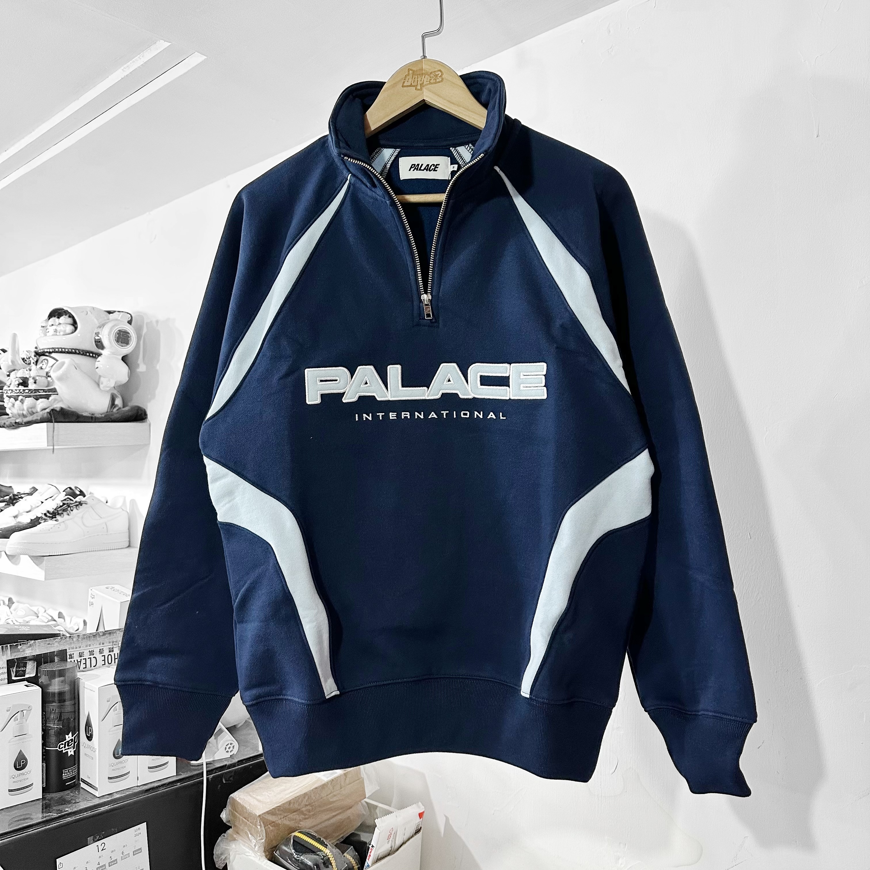 PALACE  Palace International 1/4 Zip (Navy)
