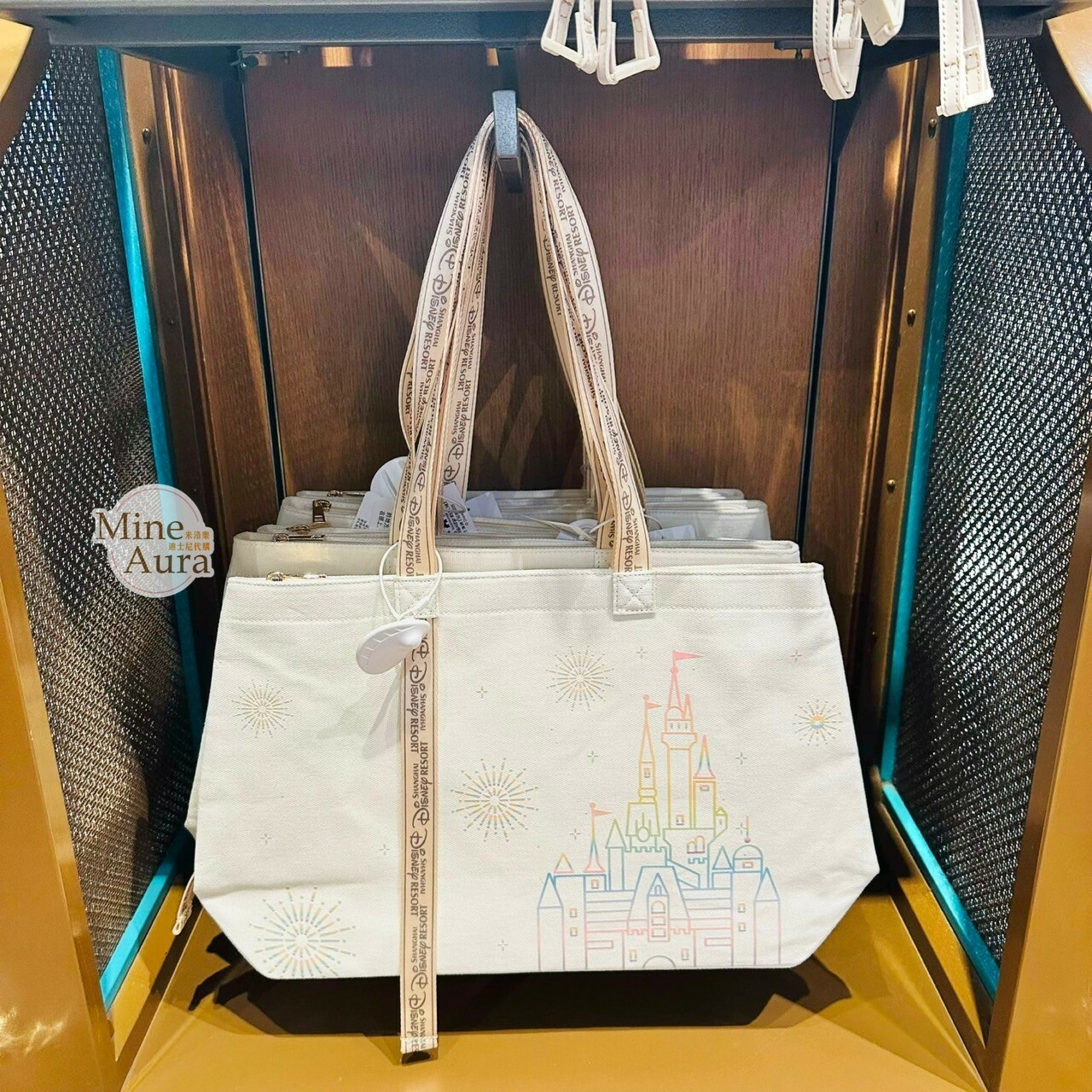 夢幻徽標系列 城堡 煙火圖案 帆布包 單肩包 托特包 -上海迪士尼樂園