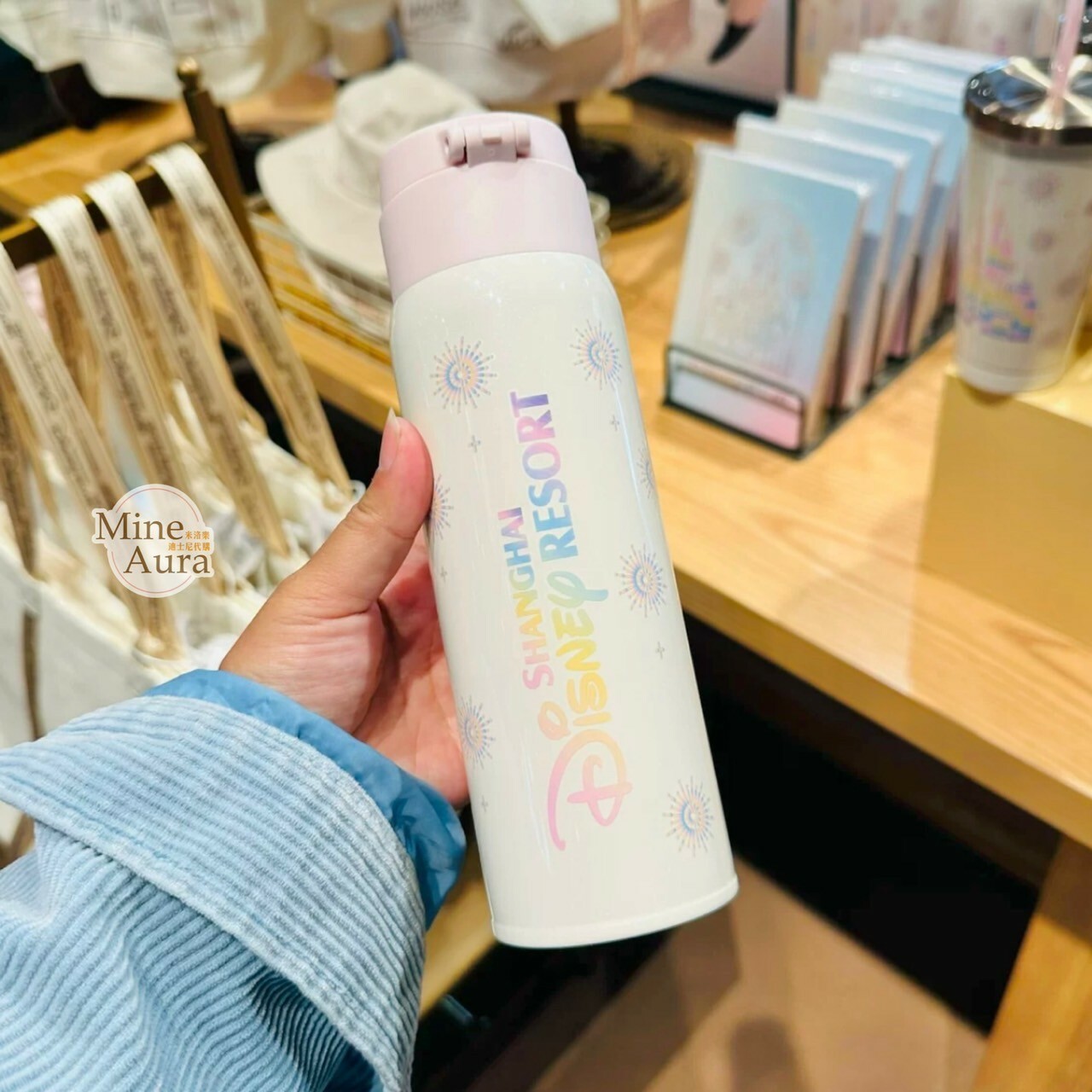 夢幻徽標系列 標誌LOGO 城堡 煙火 圖案 保溫瓶 水壺 -上海迪士尼樂園