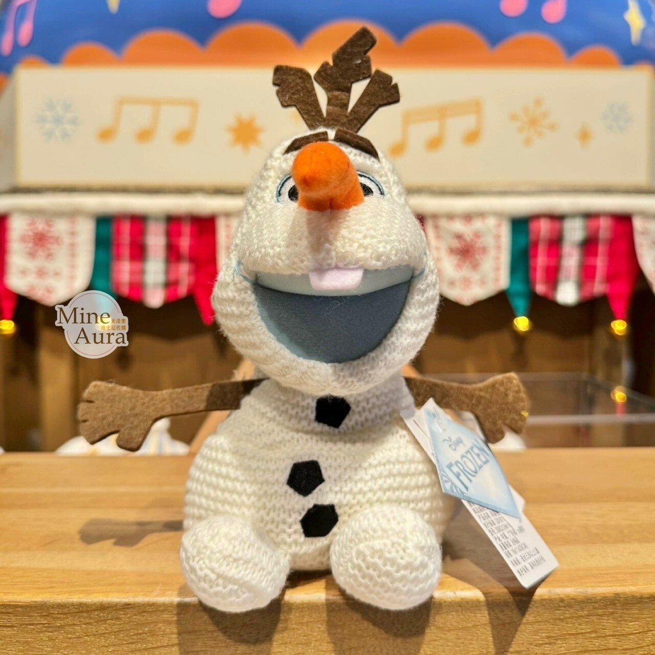 雪寶 Olaf 針織毛線 娃娃玩偶造型 斜背 小包 冰雪奇緣 Frozen -上海迪士尼樂園