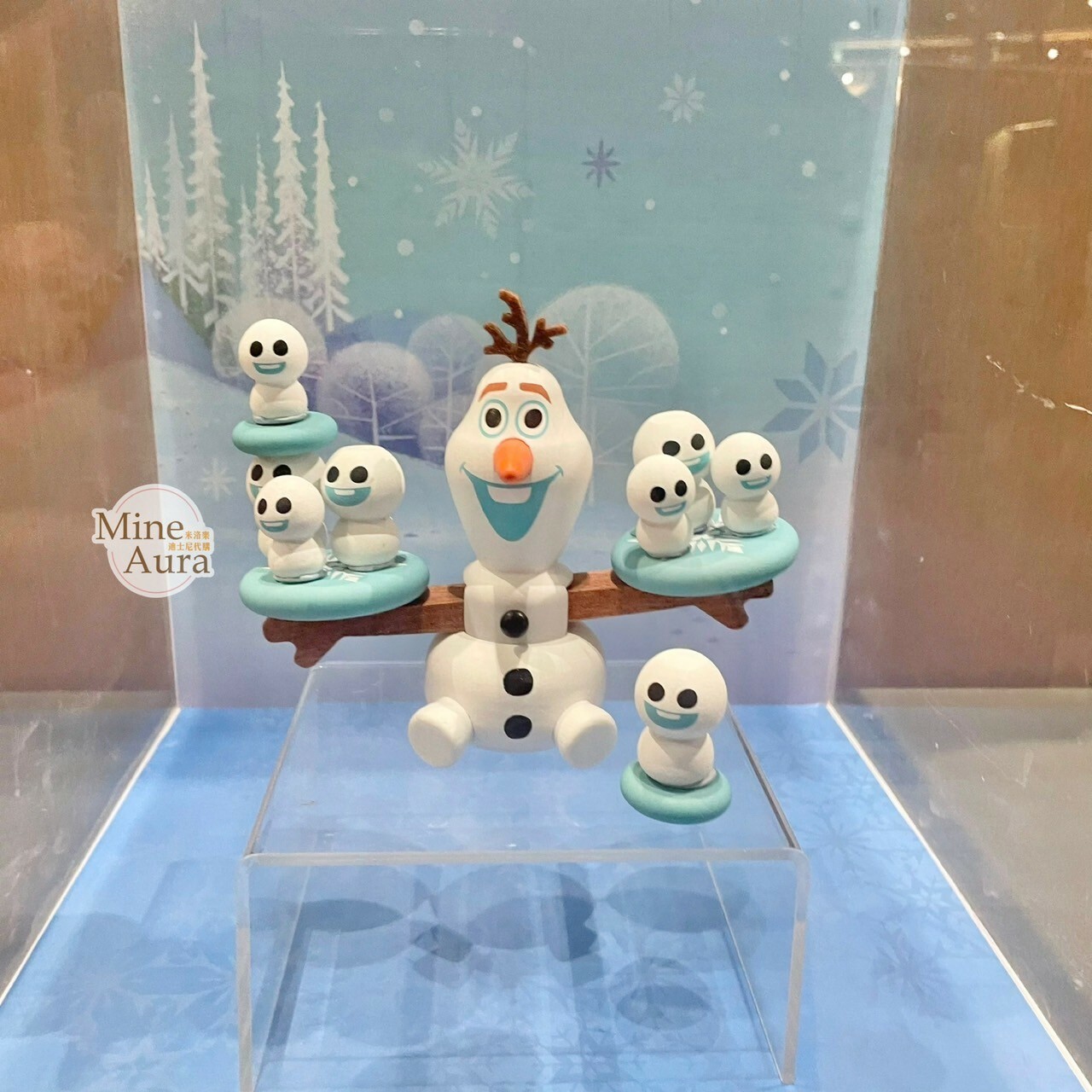 迷你小雪寶 Olaf 平衡遊戲 蹺蹺板 造型 擺飾品 冰雪奇緣 Frozen -上海迪士尼樂園
