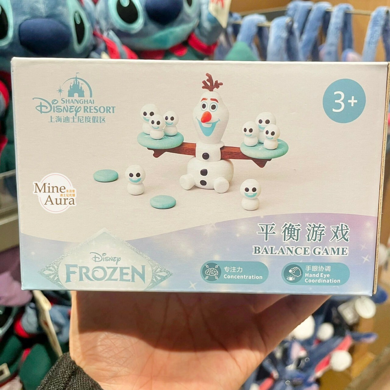 迷你小雪寶 Olaf 平衡遊戲 蹺蹺板 造型 擺飾品 冰雪奇緣 Frozen -上海迪士尼樂園