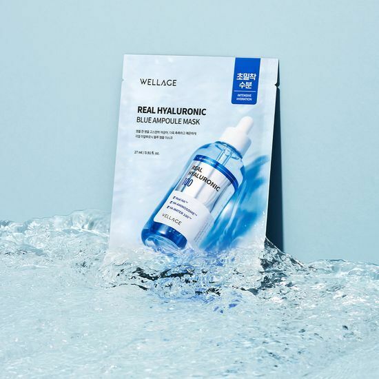 [ WELLAGE ] Real Hyaluronic Blue Ampoule Mask