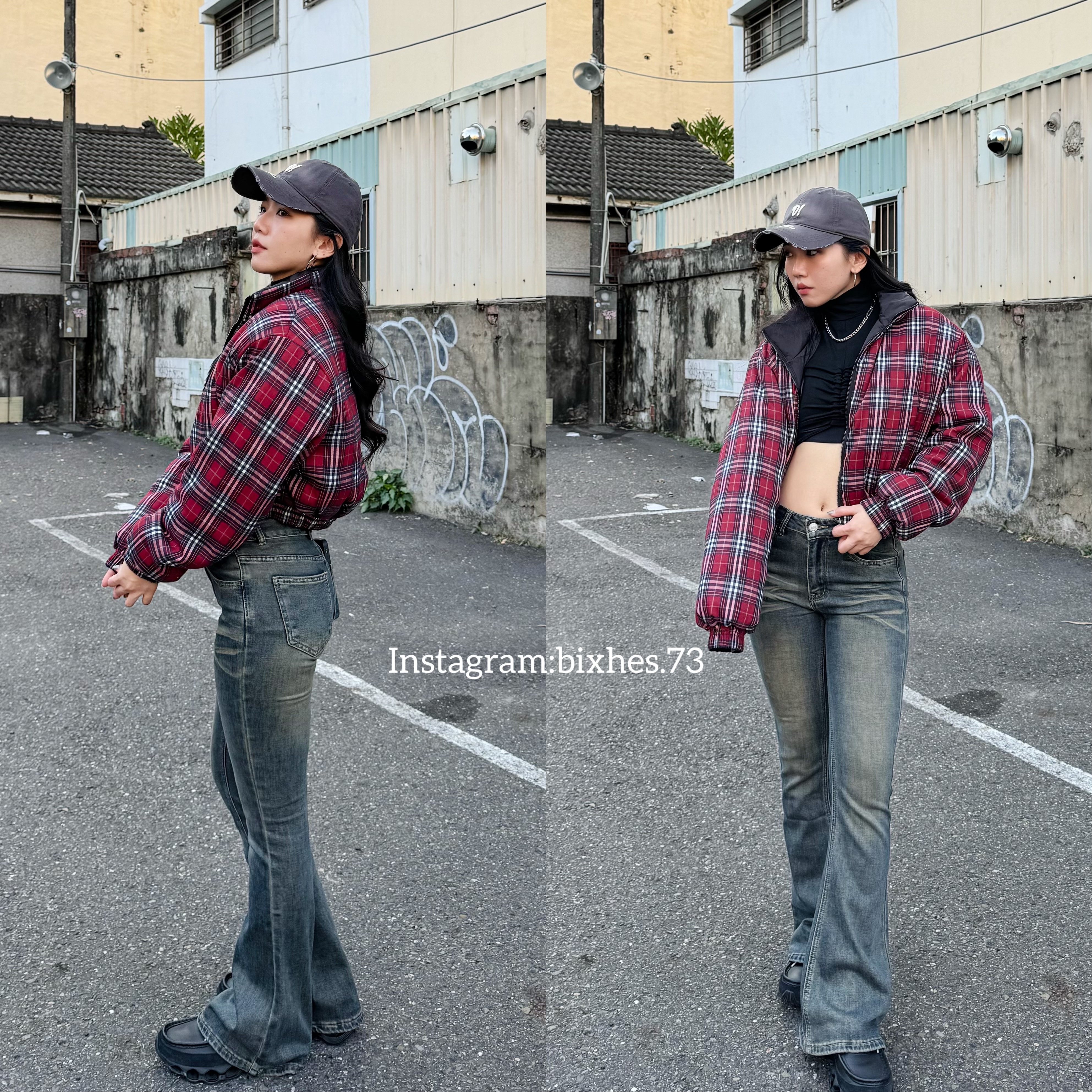 美式復古格雙面短外套(F00032)