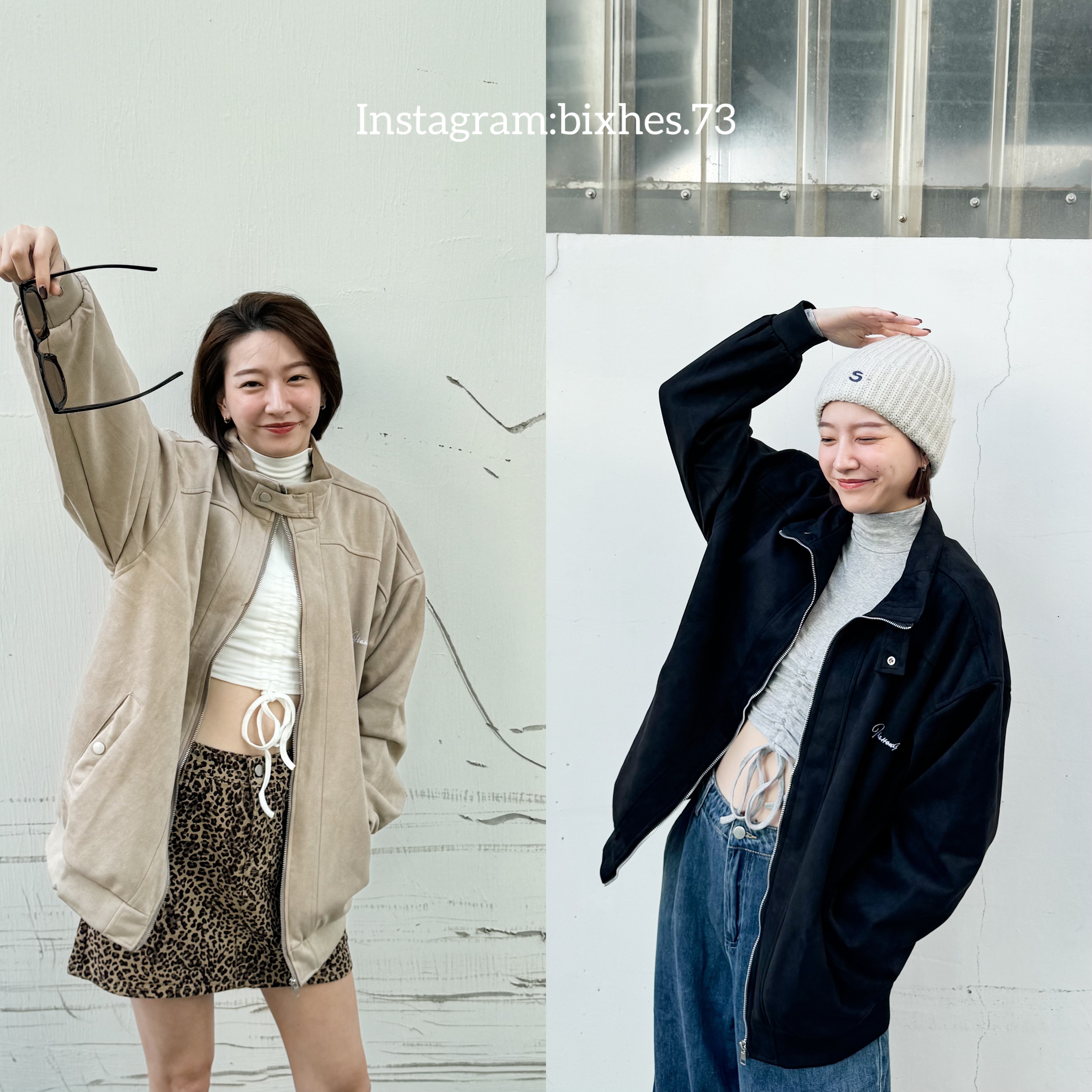 質感小刺繡麂皮外套(F00033)