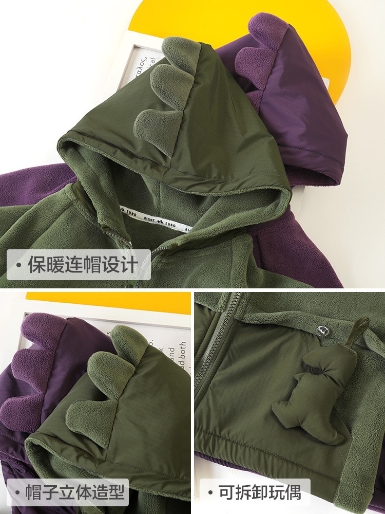 保暖奧利絨造型外套