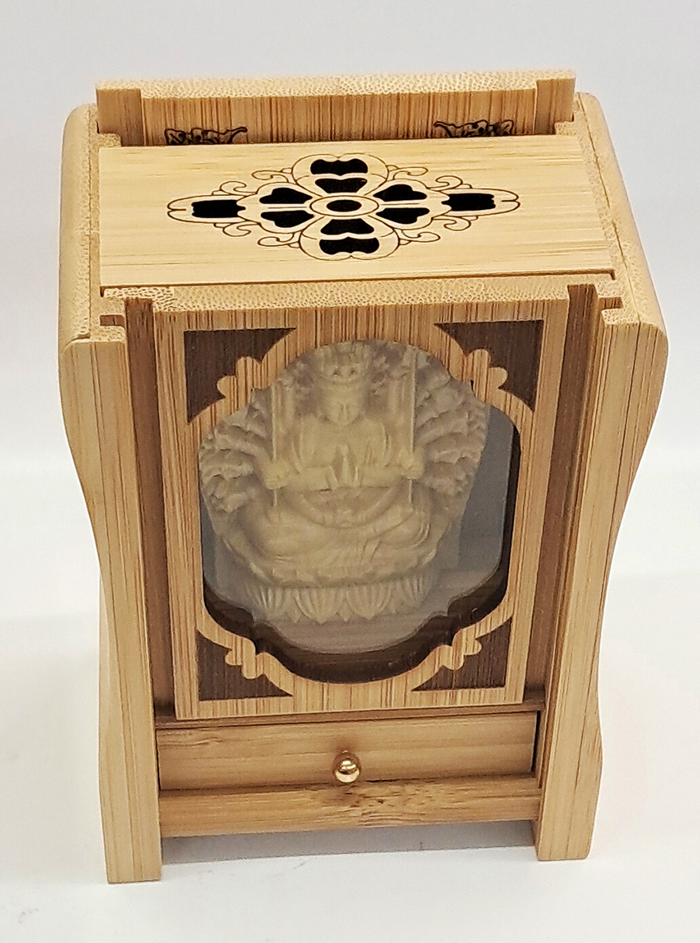 千手觀音 竹製佛龕 小佛堂 11 公分【十方】153987