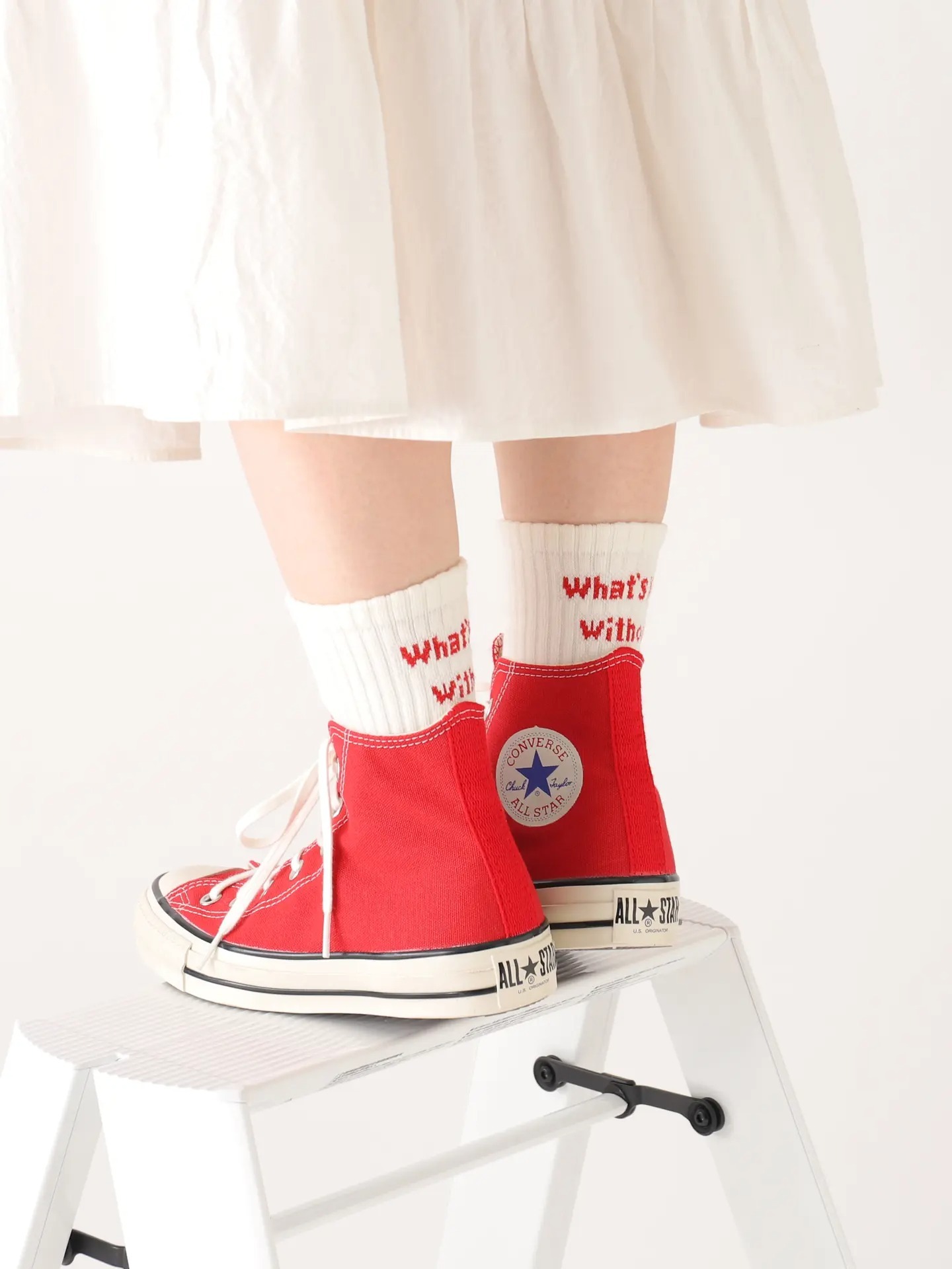 預購┃日本製 靴下屋 訊息 logo 長襪