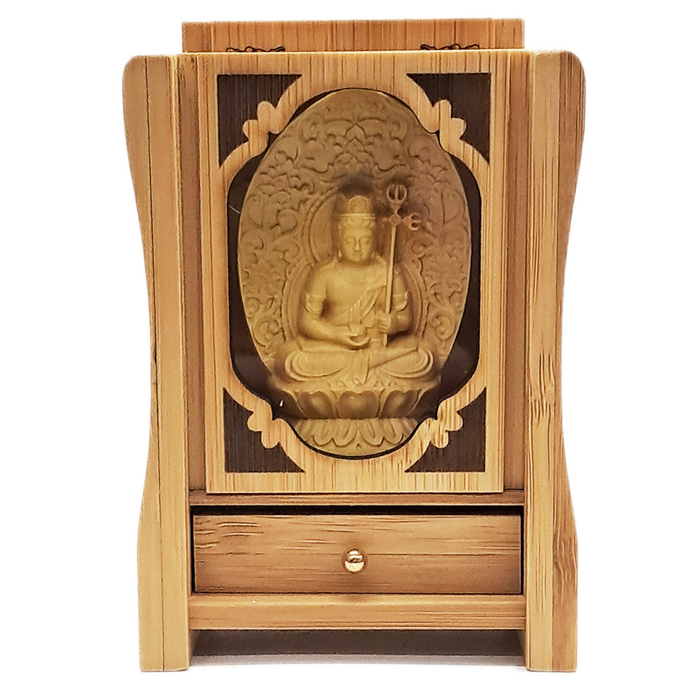 虛空藏菩薩 竹製佛龕 小佛堂 11 公分【十方】153991