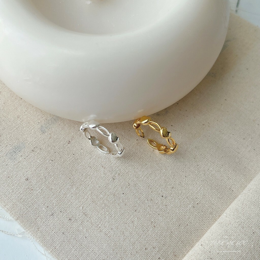 環繞愛心｜純銀戒指