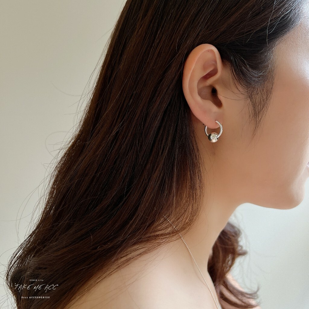 球球圈圈｜全純銀耳環