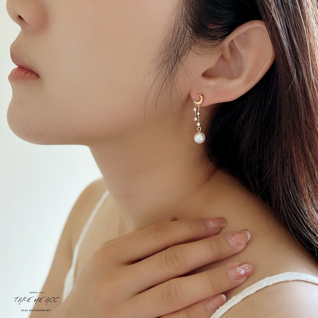 月半彎｜ 全純銀耳環