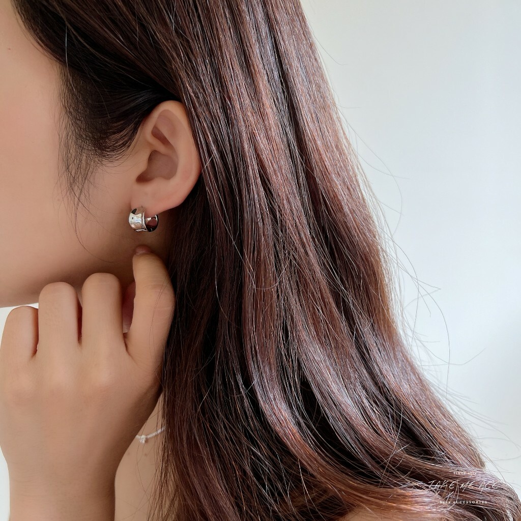 明日輪廓｜純銀針耳環