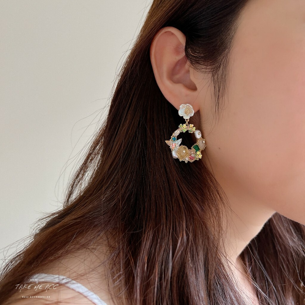 布拉格花園｜純銀針耳環