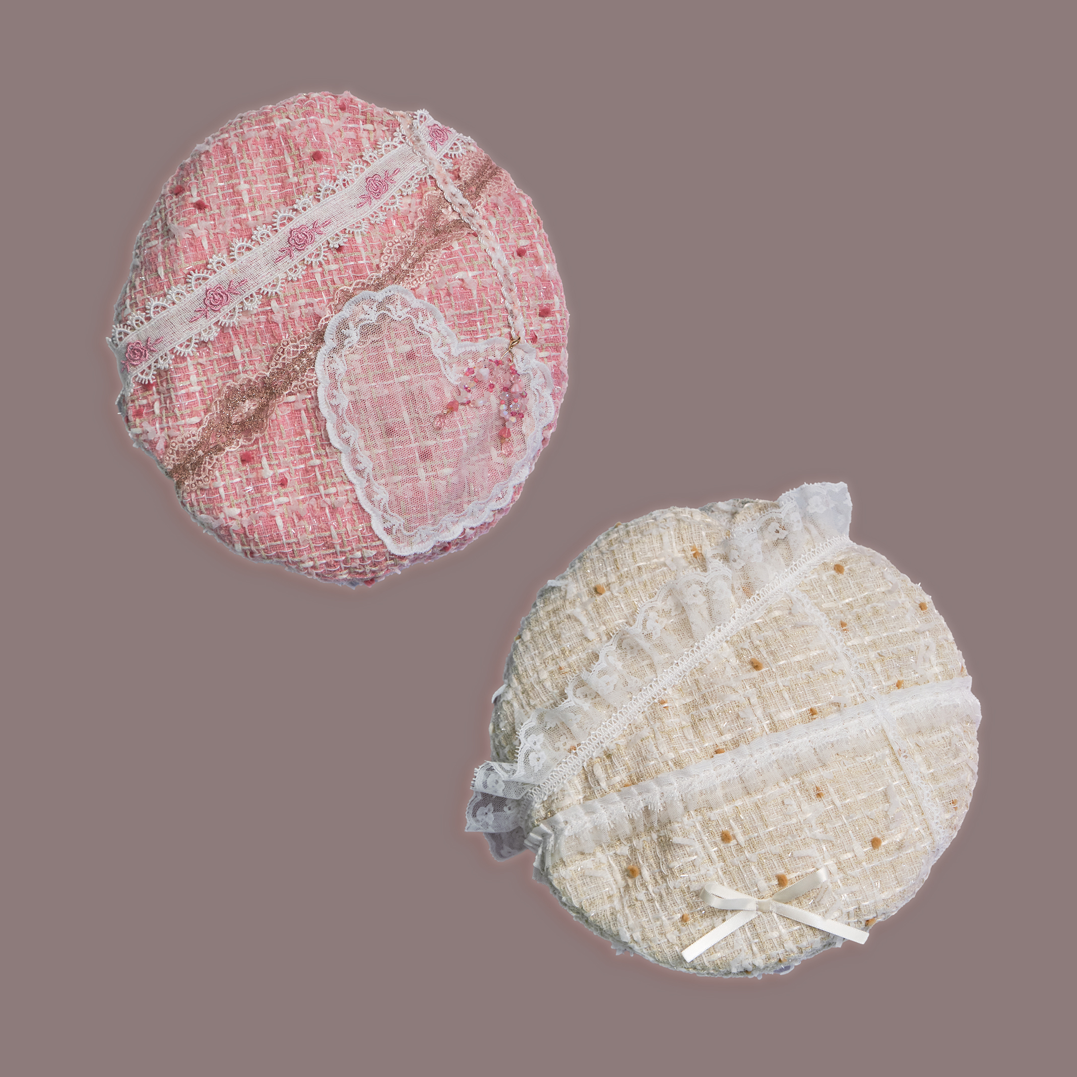 Vanilla Strawberry Swirl Ice-cream Tweed Balmoral Hat