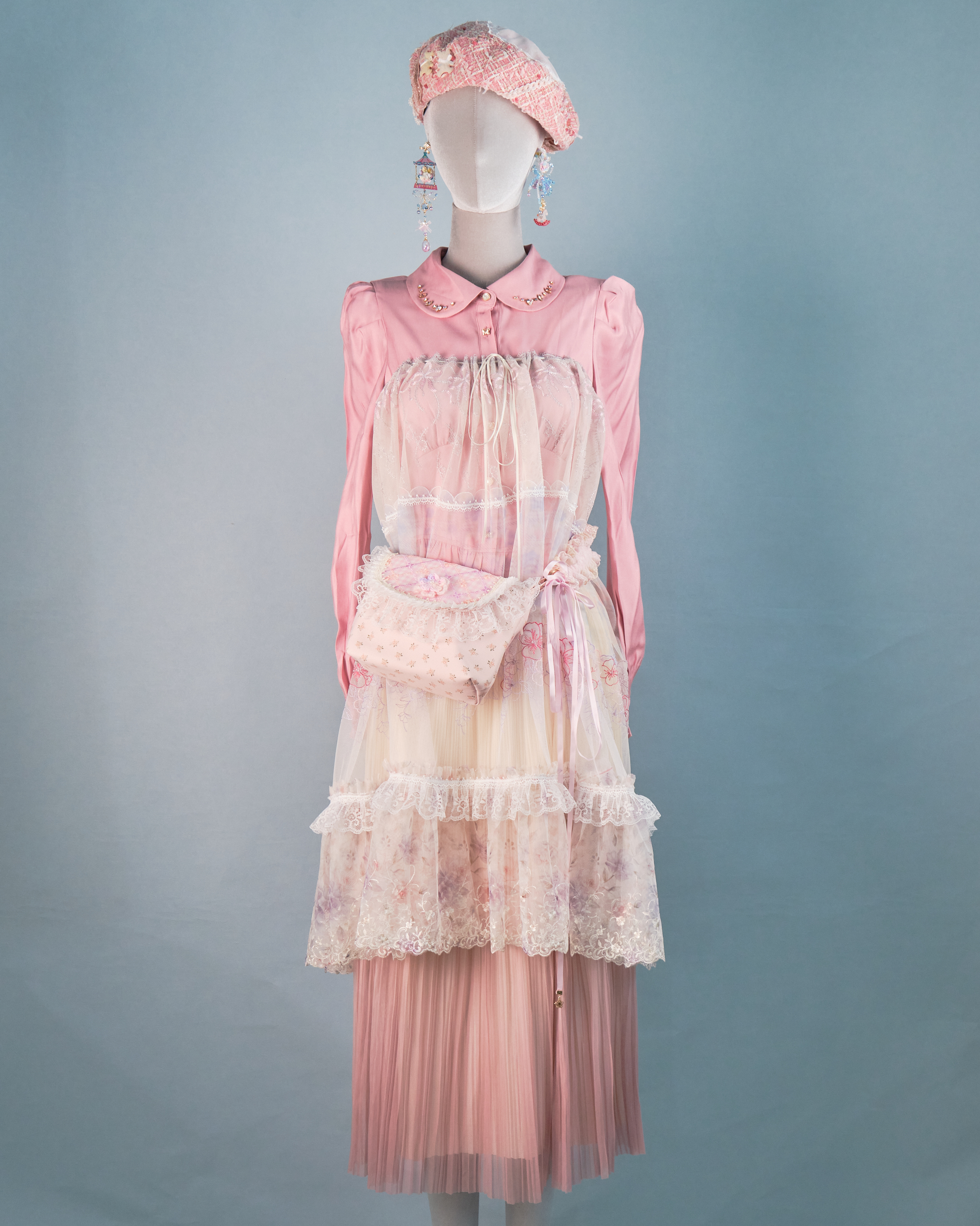 Angelic Pretty Outer Dress and Chiffon Cake Skirt Set