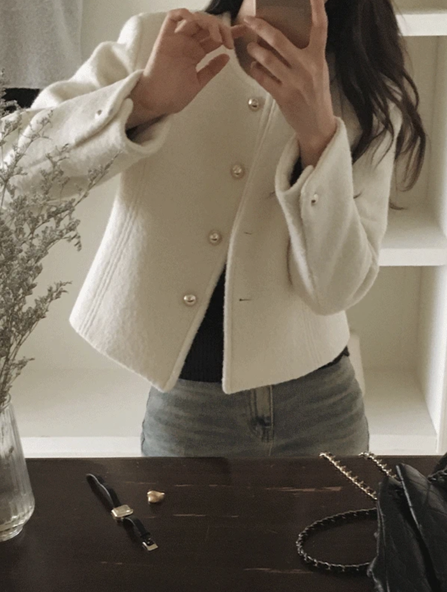 預訂｜SLOWAND #SLOWMADE Wool 100% Premium Boucle Coat (2 Color)