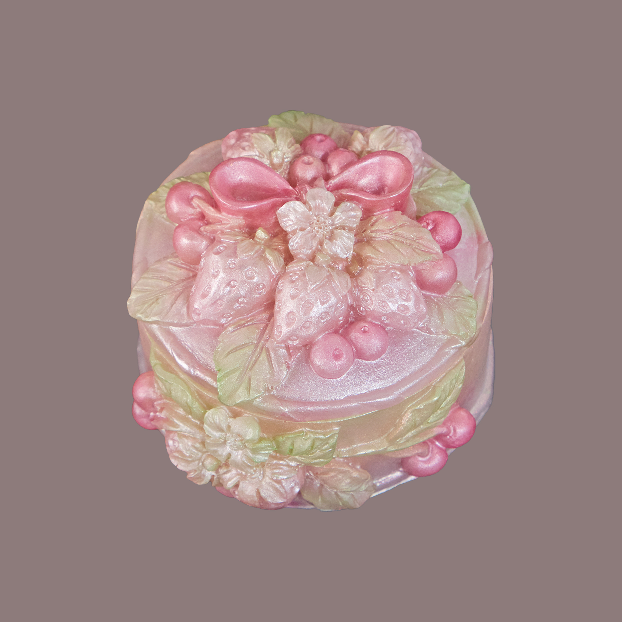 Strawberry Tinkle 3D Strawberry & Bow Jewelry Box