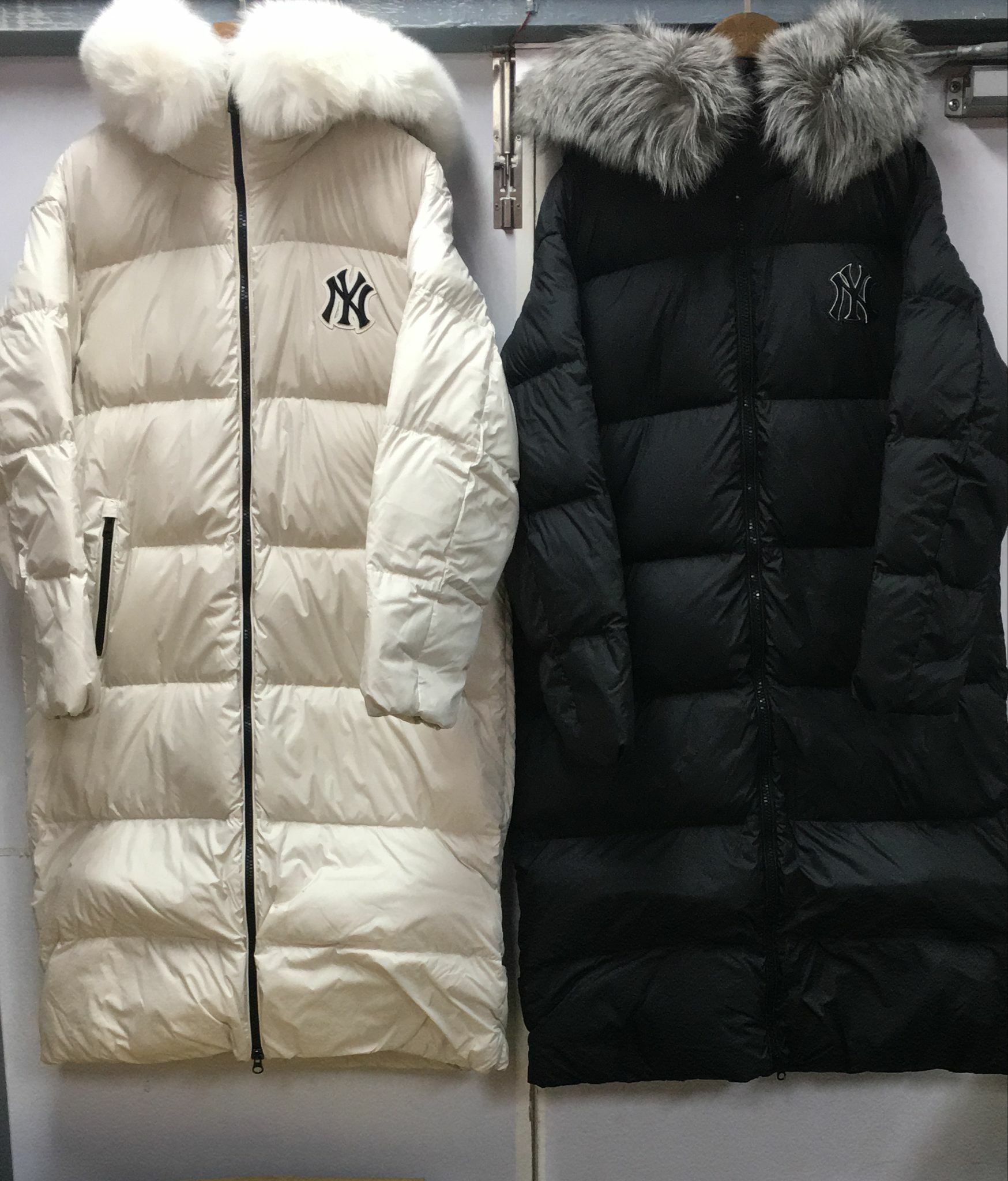 MLB 90%鵝絨長外套/毛毛可拆 (K12 MLB65)