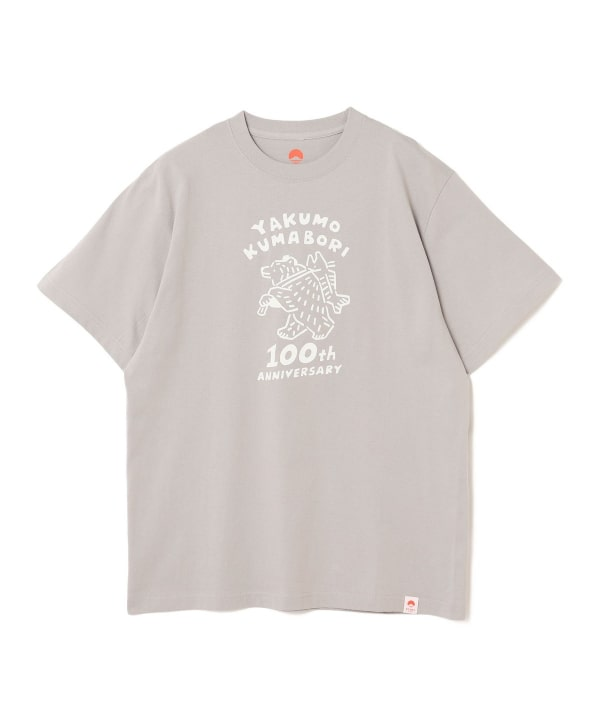日本 Beams 100周年 北海道八雲町木雕熊 短袖 (鮭背負款)