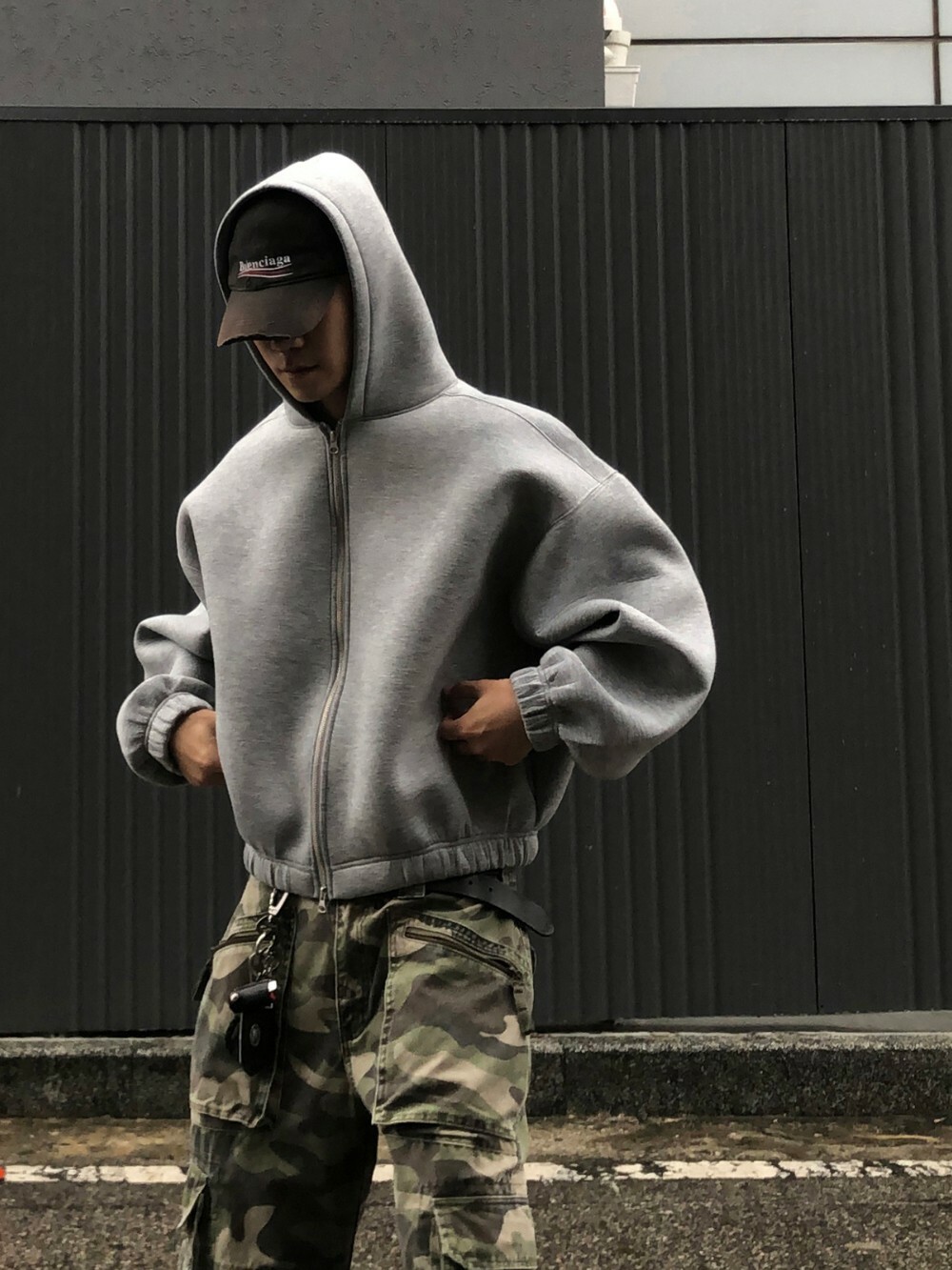 韓國 太空棉 立體 硬挺 雙拉鍊 棉外套